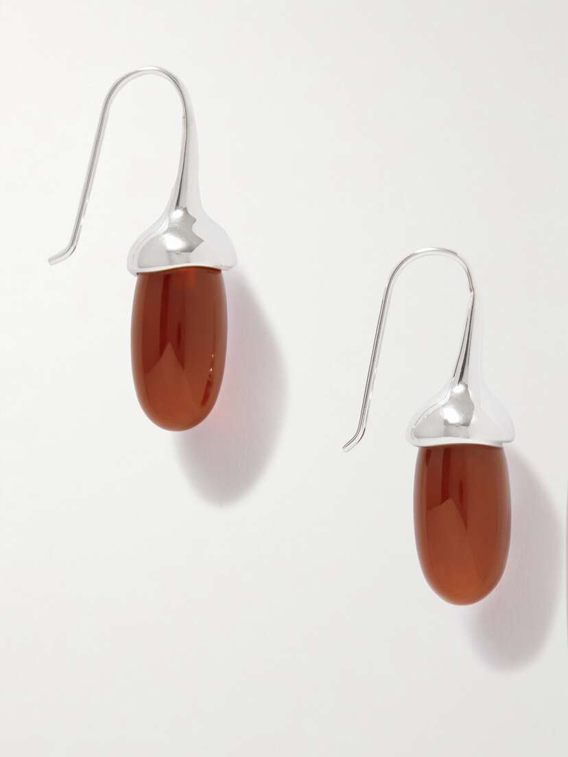 Sophie Buhai + Net Sustain Dripping Stone Sterling Silver Garnet Earrings