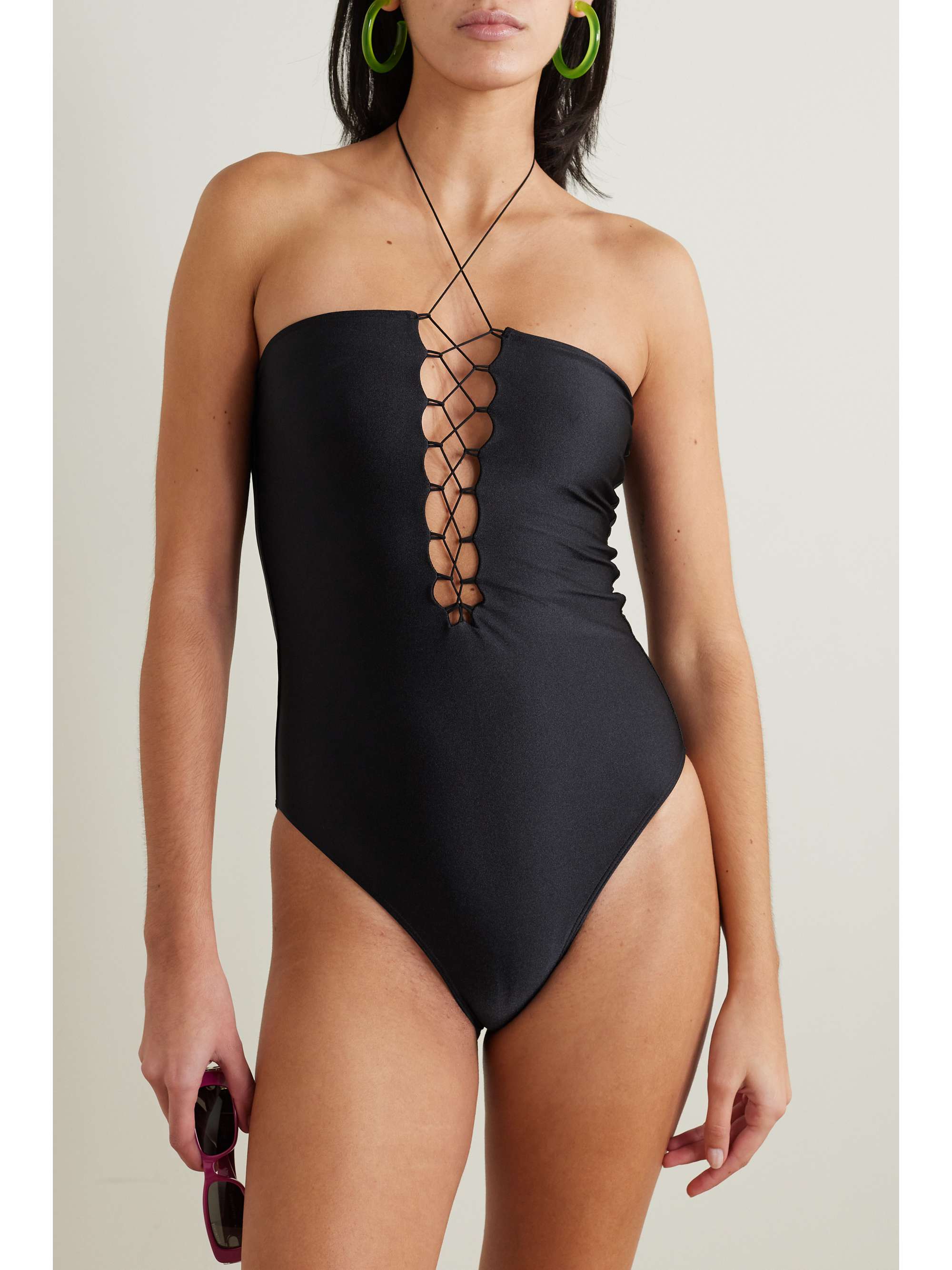 Micro waist bodysuit - Black – Leslie Amon