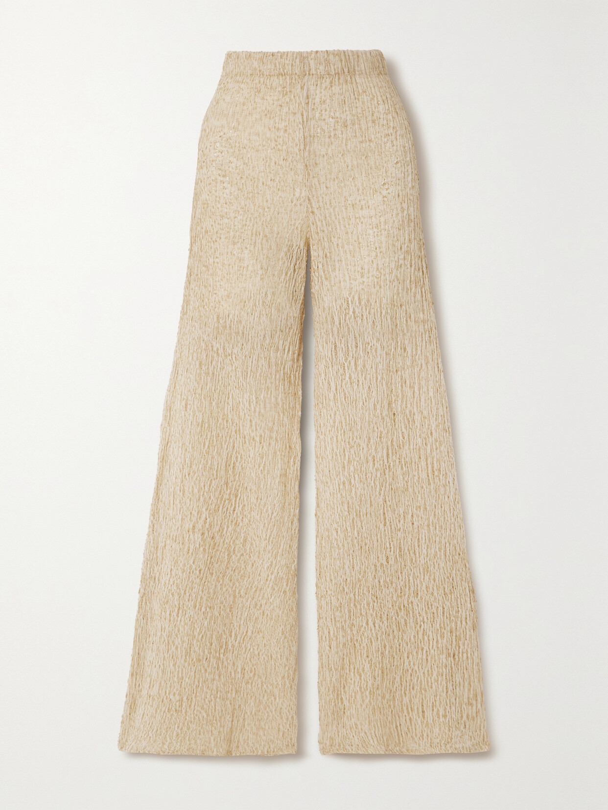Savannah Morrow The Label + Net Sustain Haveli Linen And Cotton-blend Wide-leg Pants - Neutrals