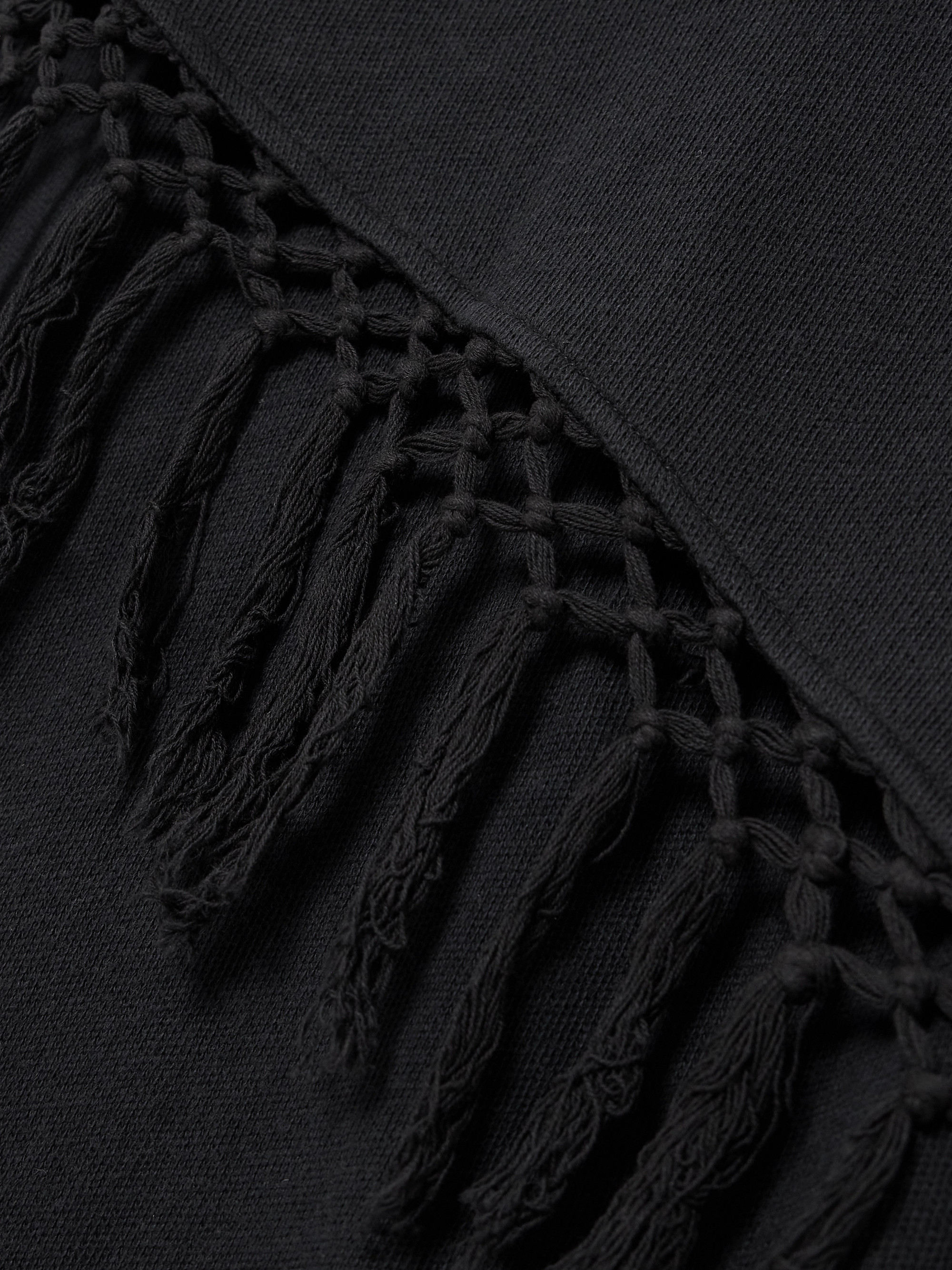 Savannah Morrow The Label + NET SUSTAIN Saanj one-shoulder fringed organic cotton maxi dress thumbnail