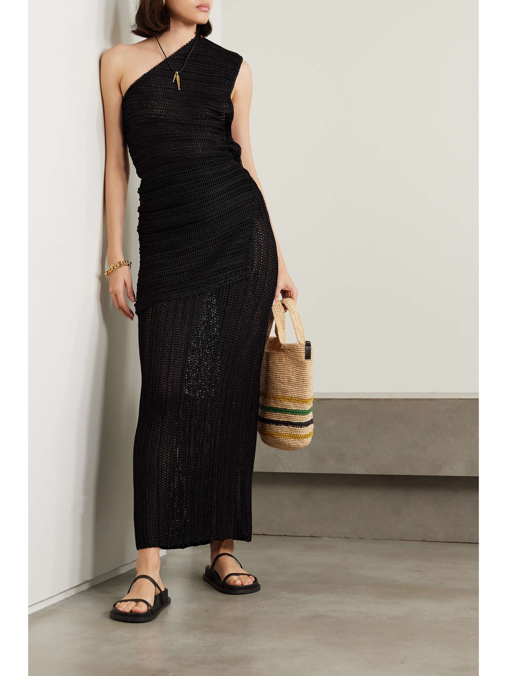 Inspired by the energetic buzz of Jaipur, Savannah Morrow The Label's 'Khayal' skirt is perfect for busy social calendars. It's been crocheted from certified viscose by a team in China's coastal Guangdong Province. The figure-skimming fit is tempered by the maxi hem that swishes with your movements.