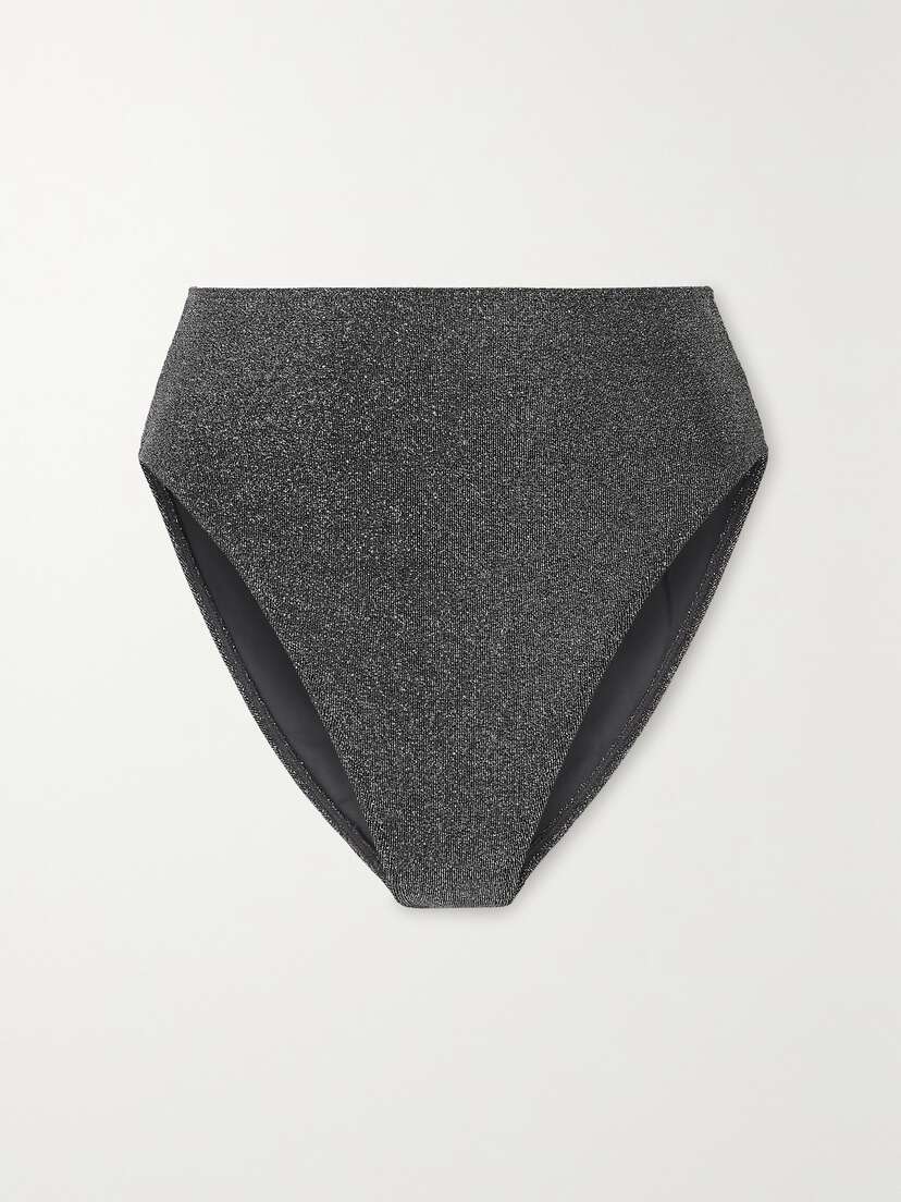 Form and Fold The 90s Rise Metallic Bikini Briefs