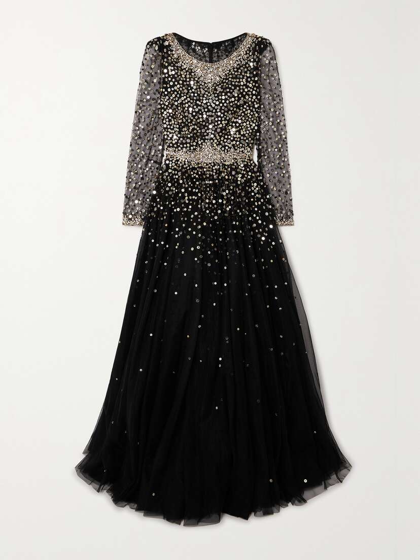 Jenny Packham Kuda Sequin-embellished Tulle Gown -  - UK 20