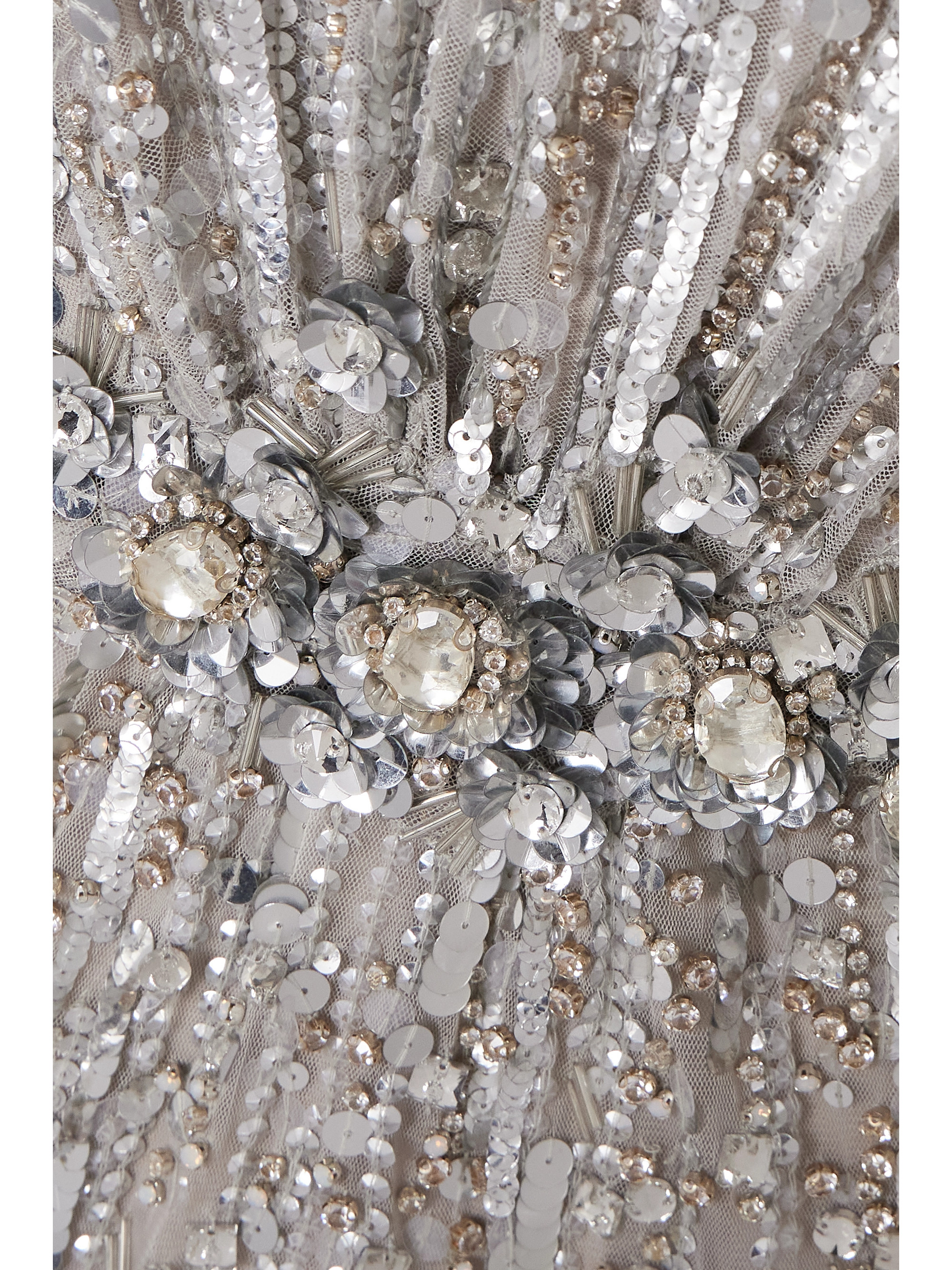 Jenny Packham Bright Gem embellished sequined tulle gown