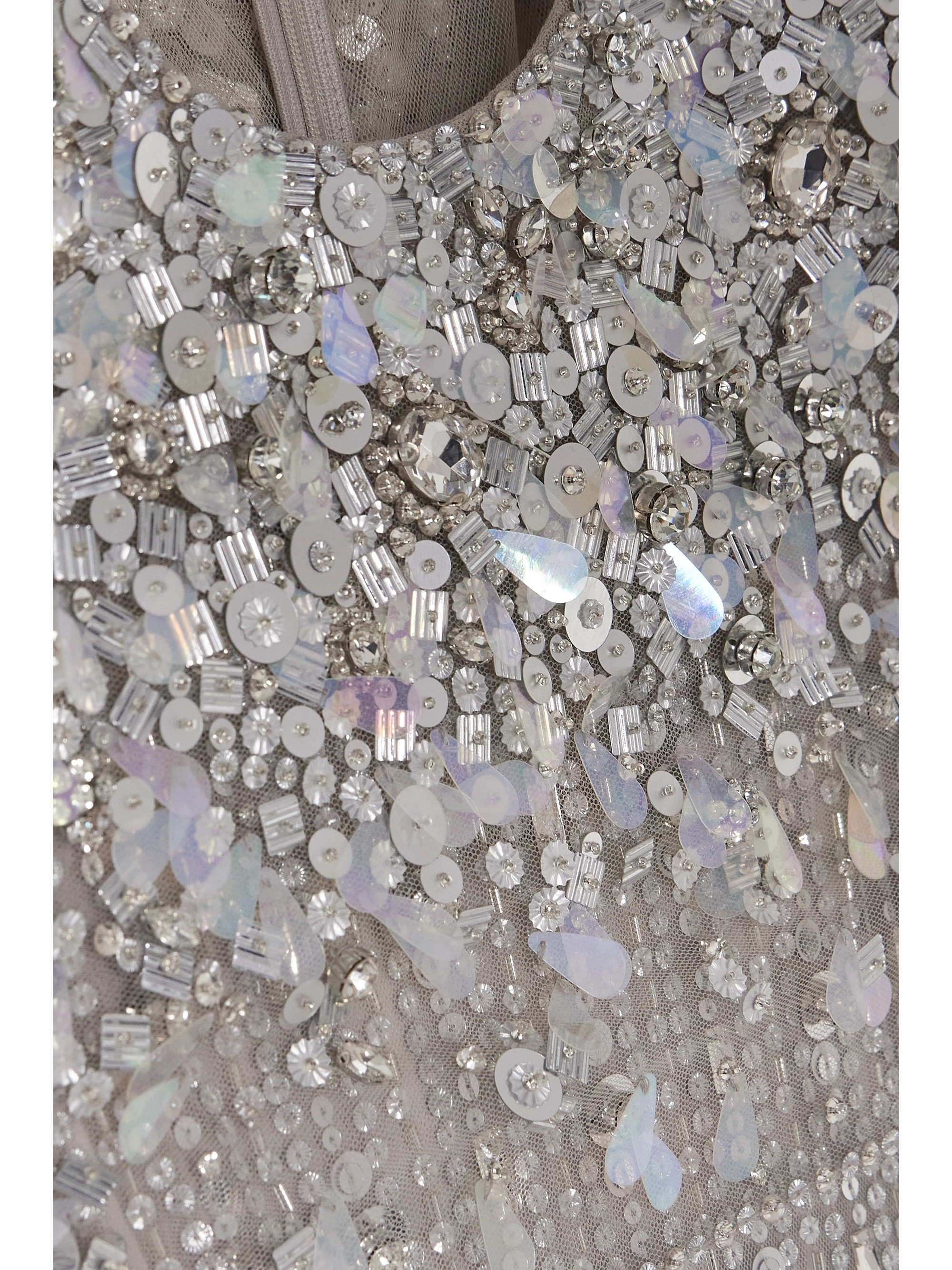 Jenny Packham Nettie cape-effect embellished sequined tulle gown thumbnail