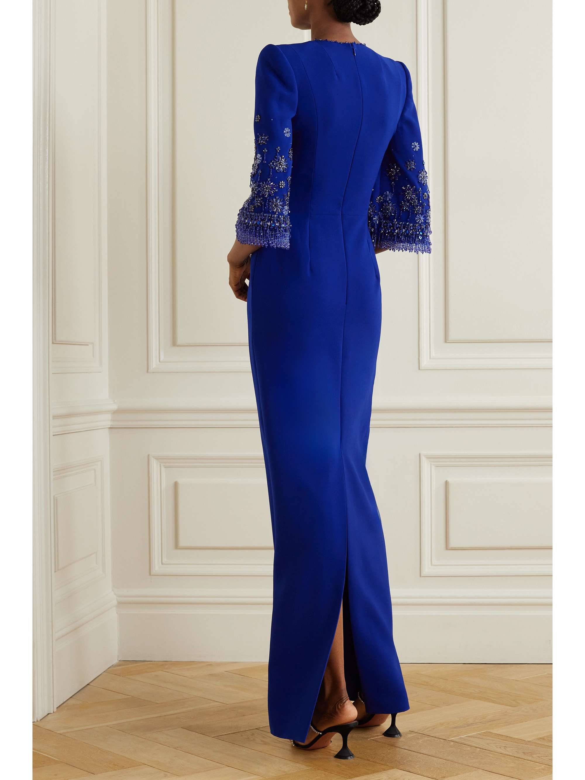 JENNY PACKHAM Sandrine embellished cutout cady gown | NET-A