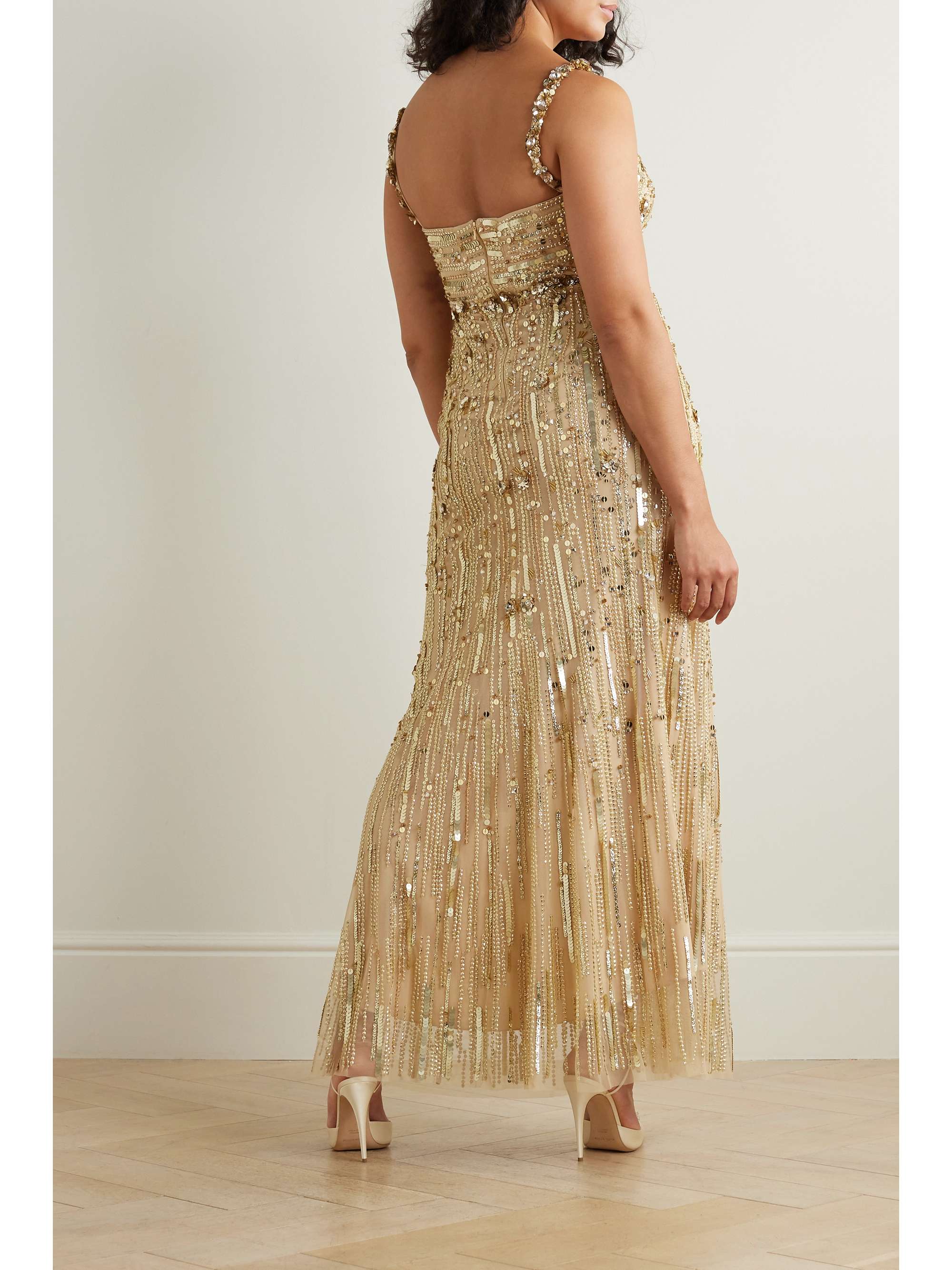 JENNY PACKHAM Bright Gem 带缀饰绢网礼服