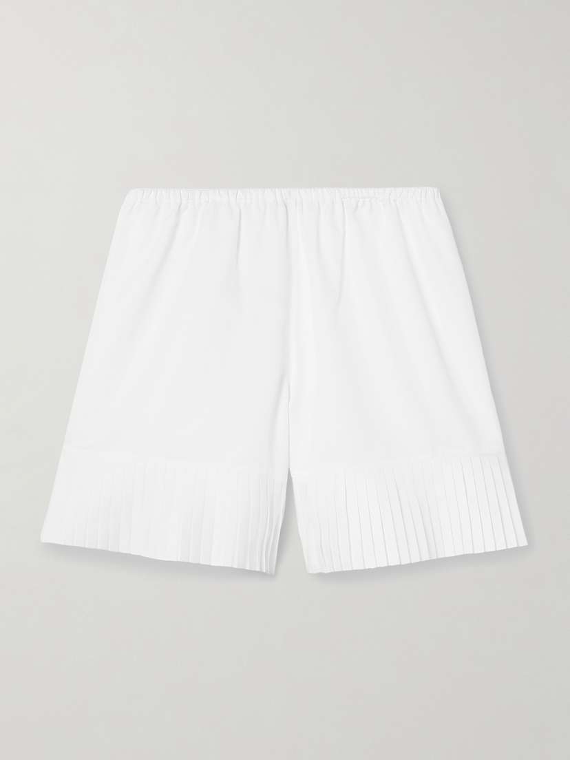 BODE Brunch Pleated Poplin Shorts