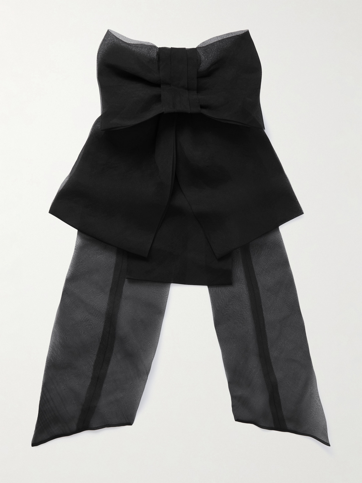 BODE - Silk-organza Bow Hair Clip - Black