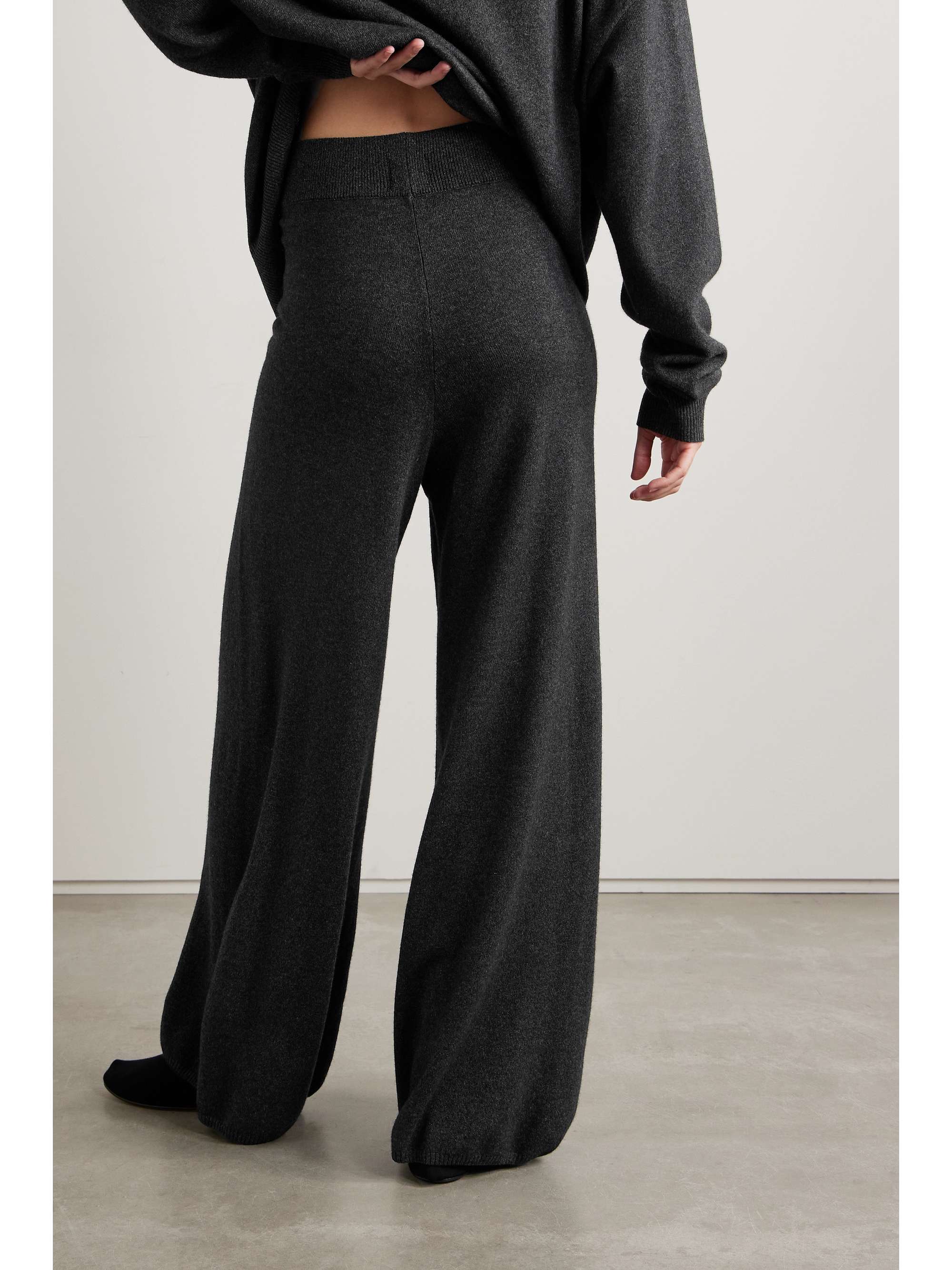 LESET Zoe knitted wide-leg pants