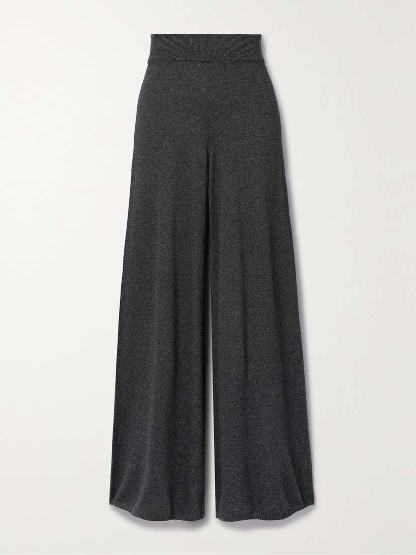 LESET Zoe Knitted Wide-leg Pants - x large
