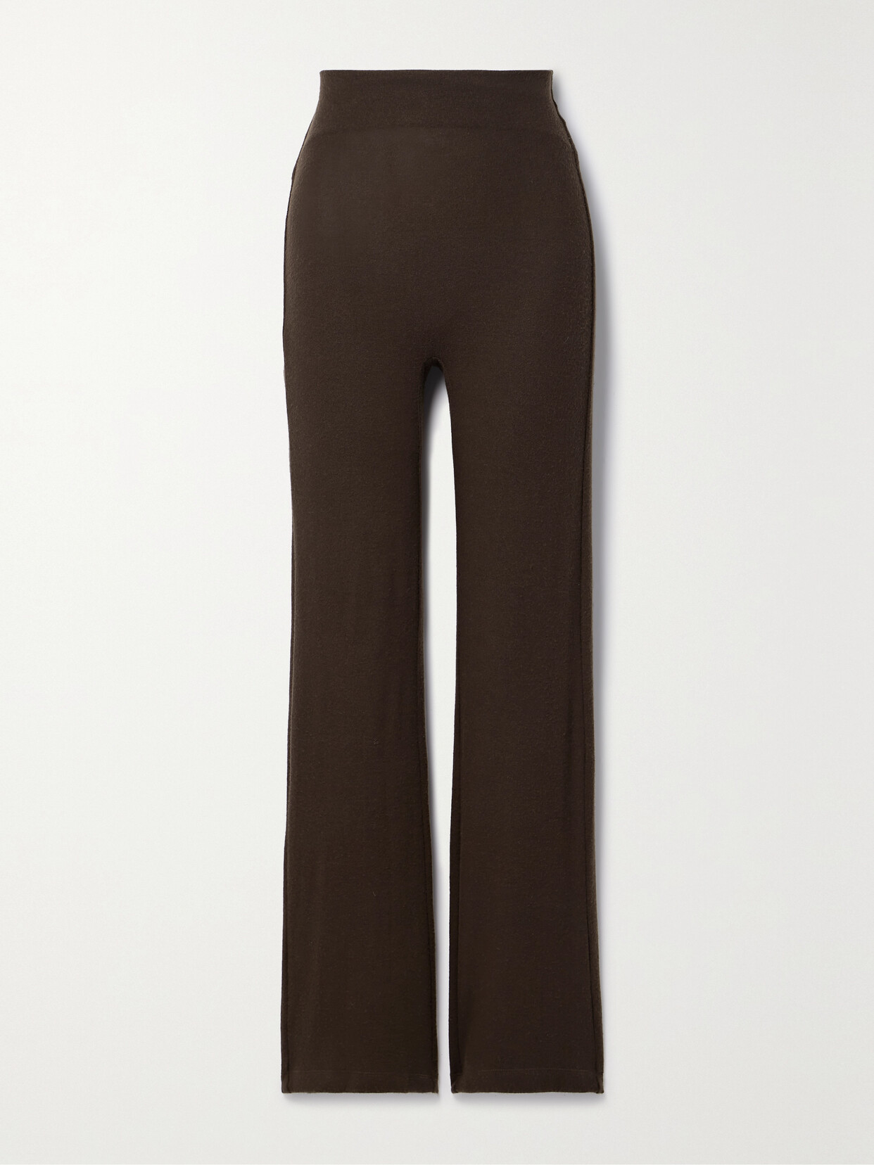 LESET Lauren Brushed Stretch-knit Slim-leg Pants - Brown