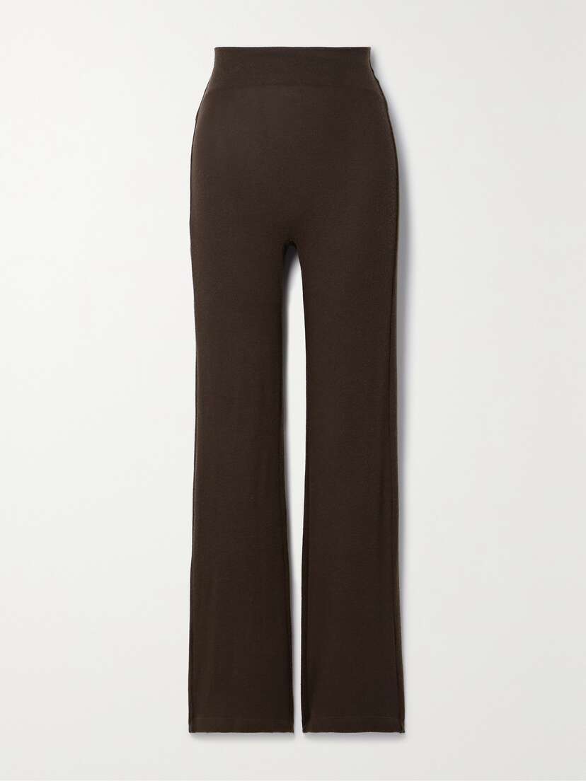 LESET Lauren Brushed Stretch-knit Slim-leg Pants - x large