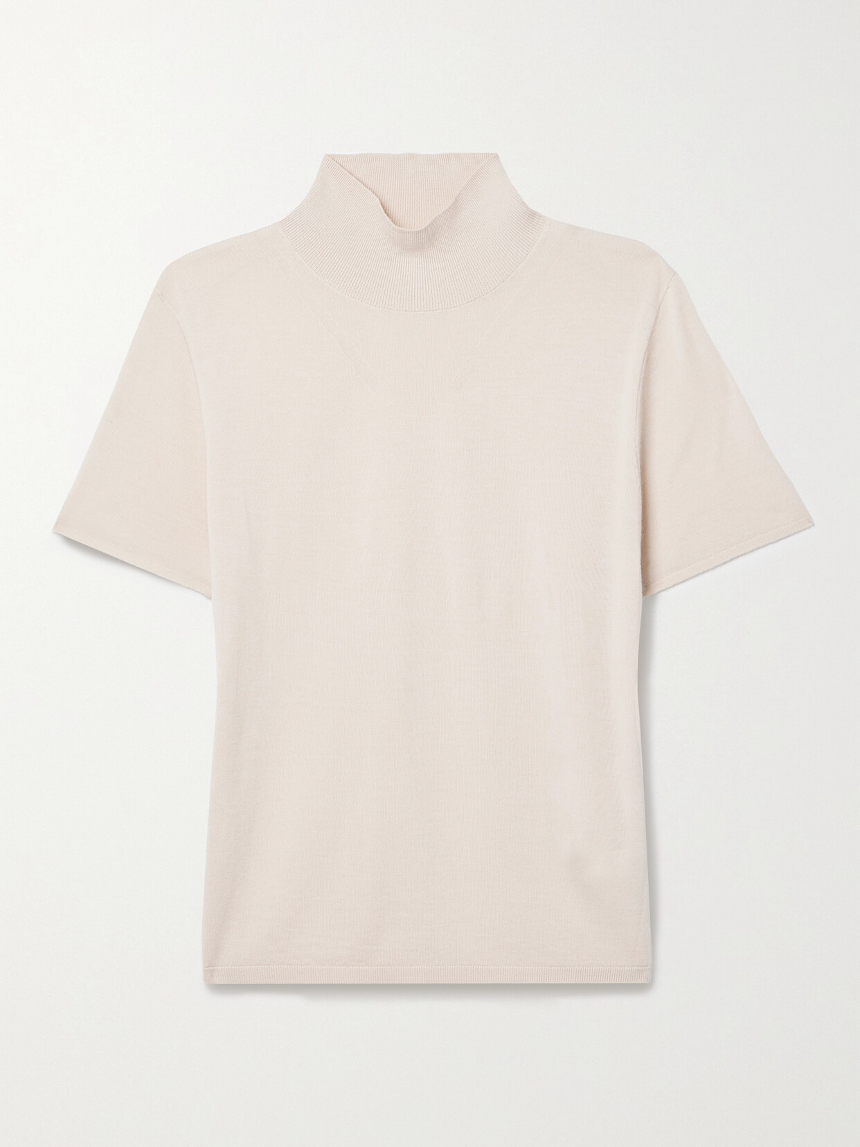 LESET - James Wool Turtleneck Top - Cream
