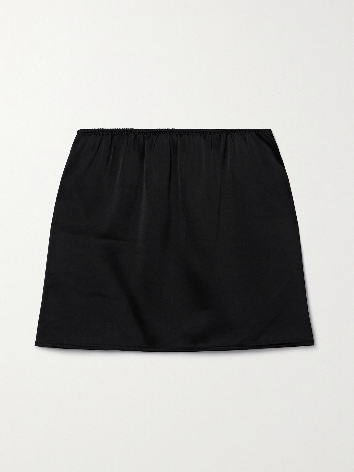 LESET - Barb Satin Mini Skirt - Black