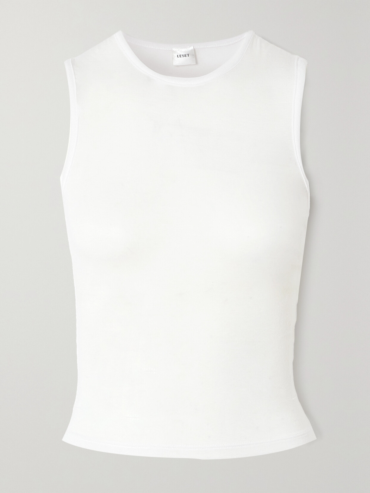 Shop Leset Julien Stretch-modal And Cashmere-blend Tank In White