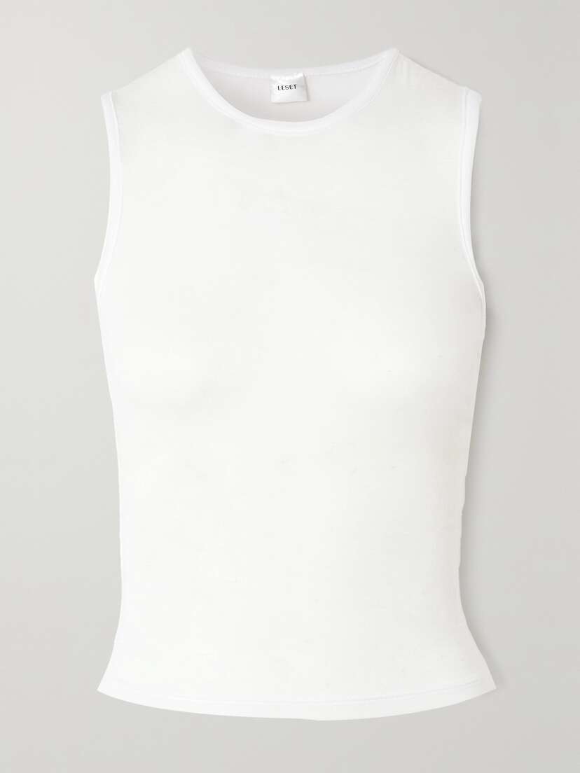 LESET Julien Stretch-modal And Cashmere-blend Tank