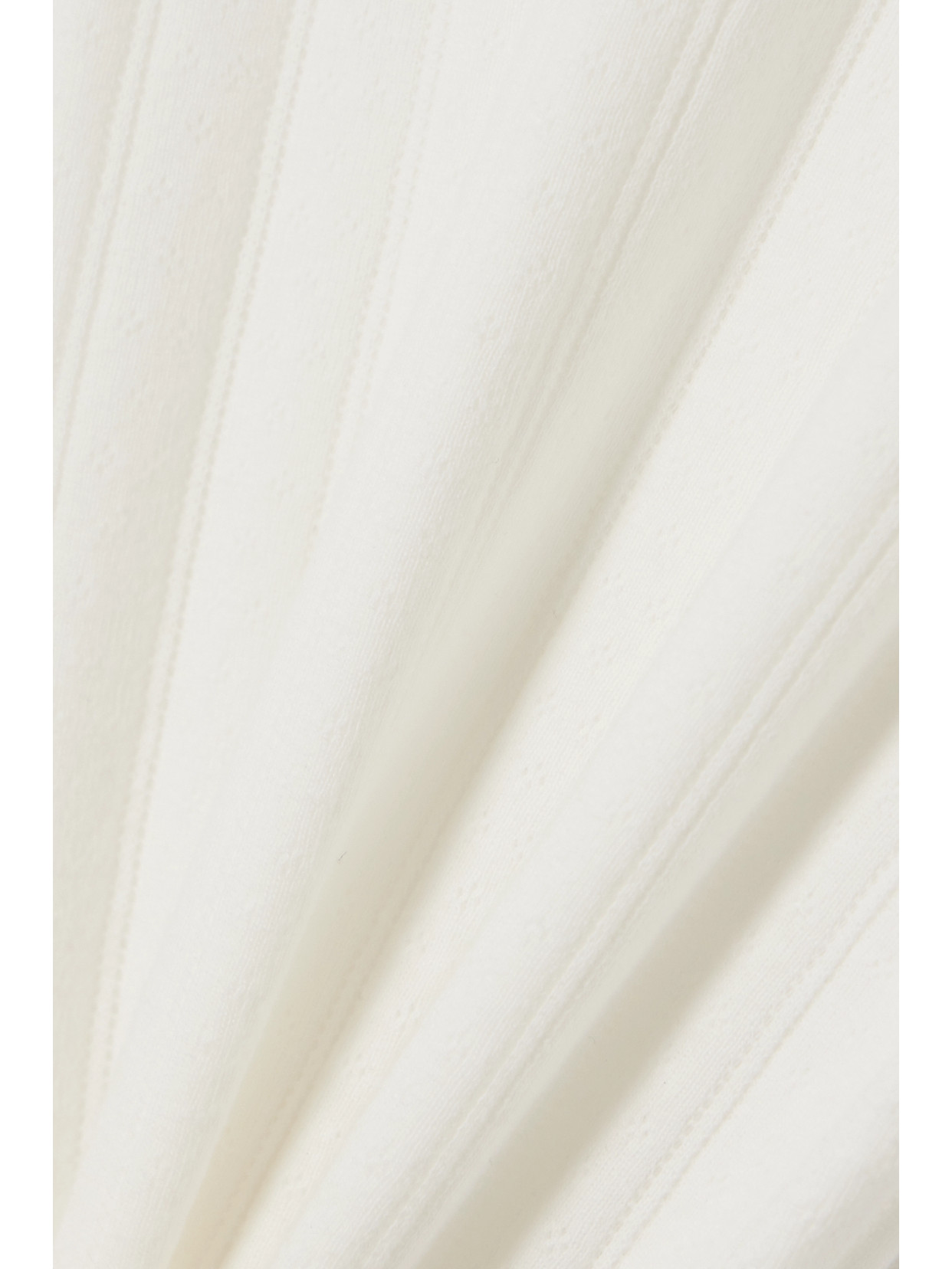 Leset Pointelle Tee In White