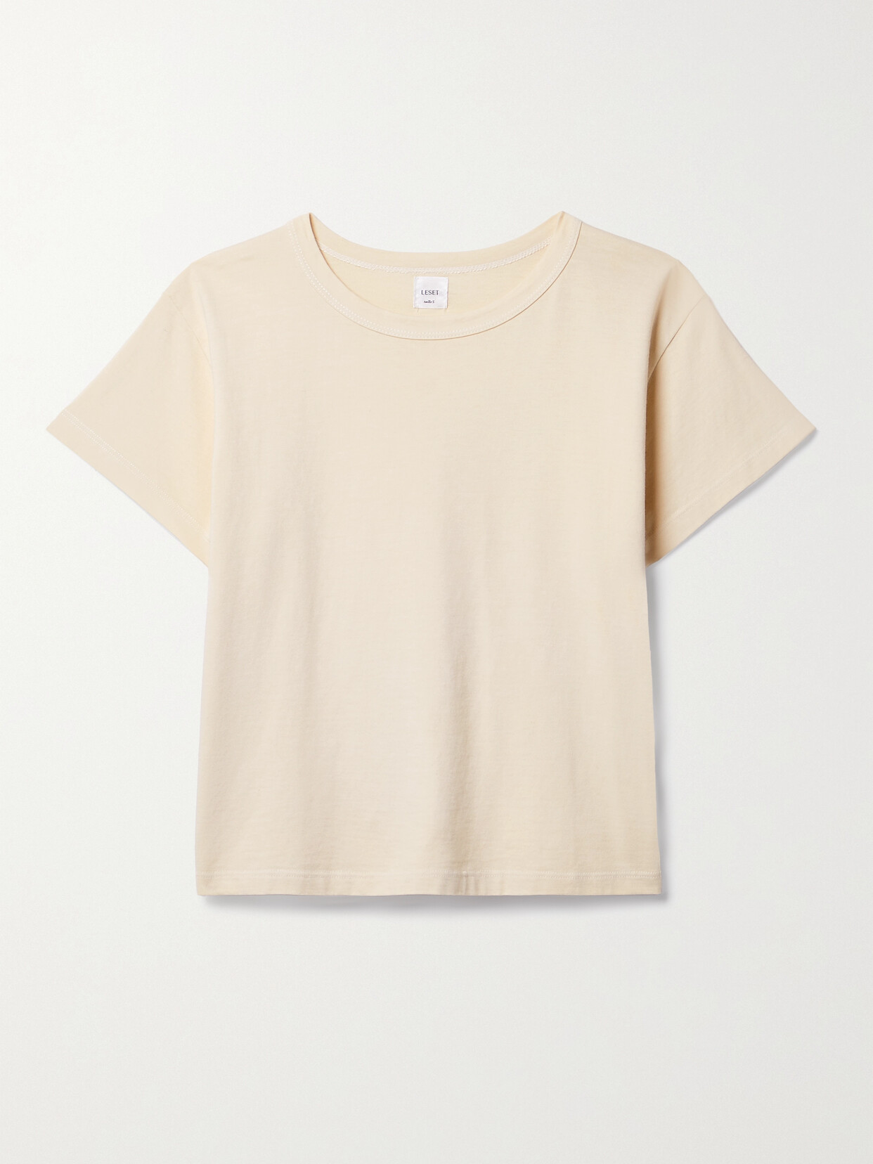 LESET - The Margo Cotton-jersey T-shirt - White