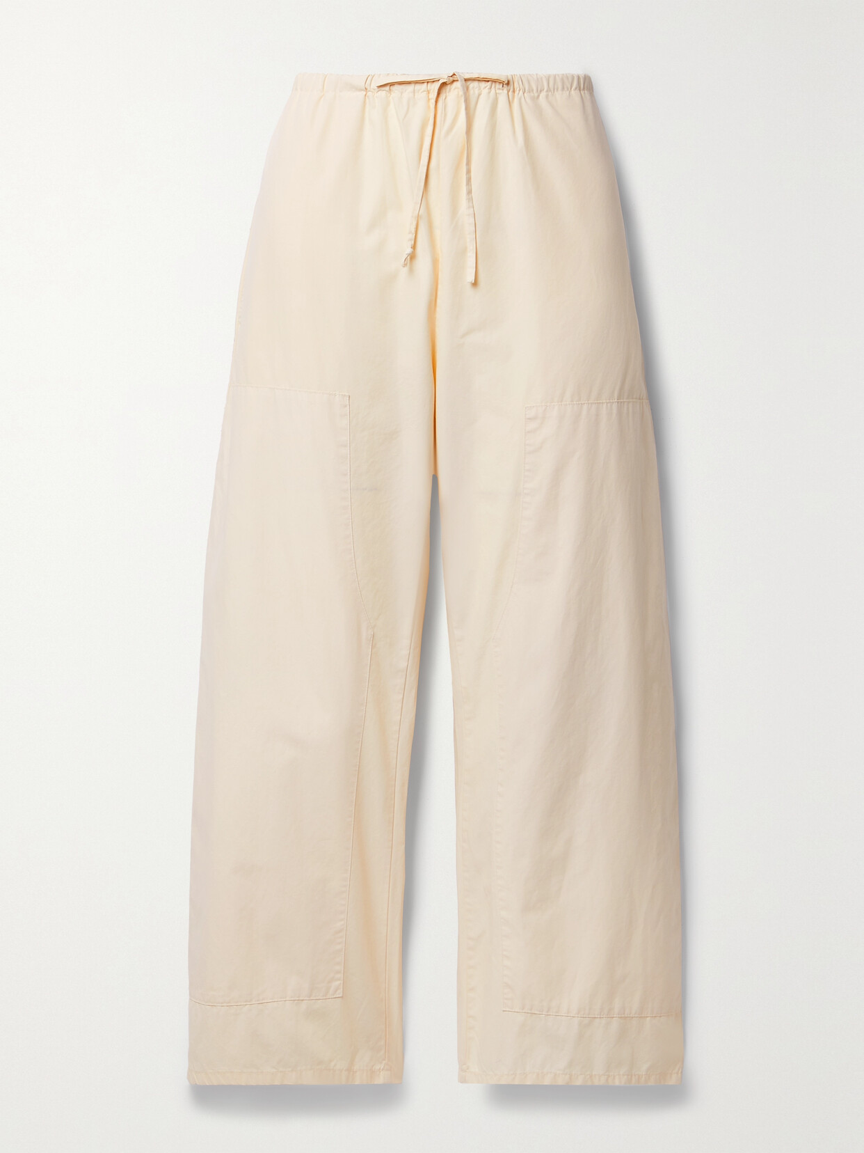 Shop Leset Kyoto Cotton Wide-leg Pants In Cream