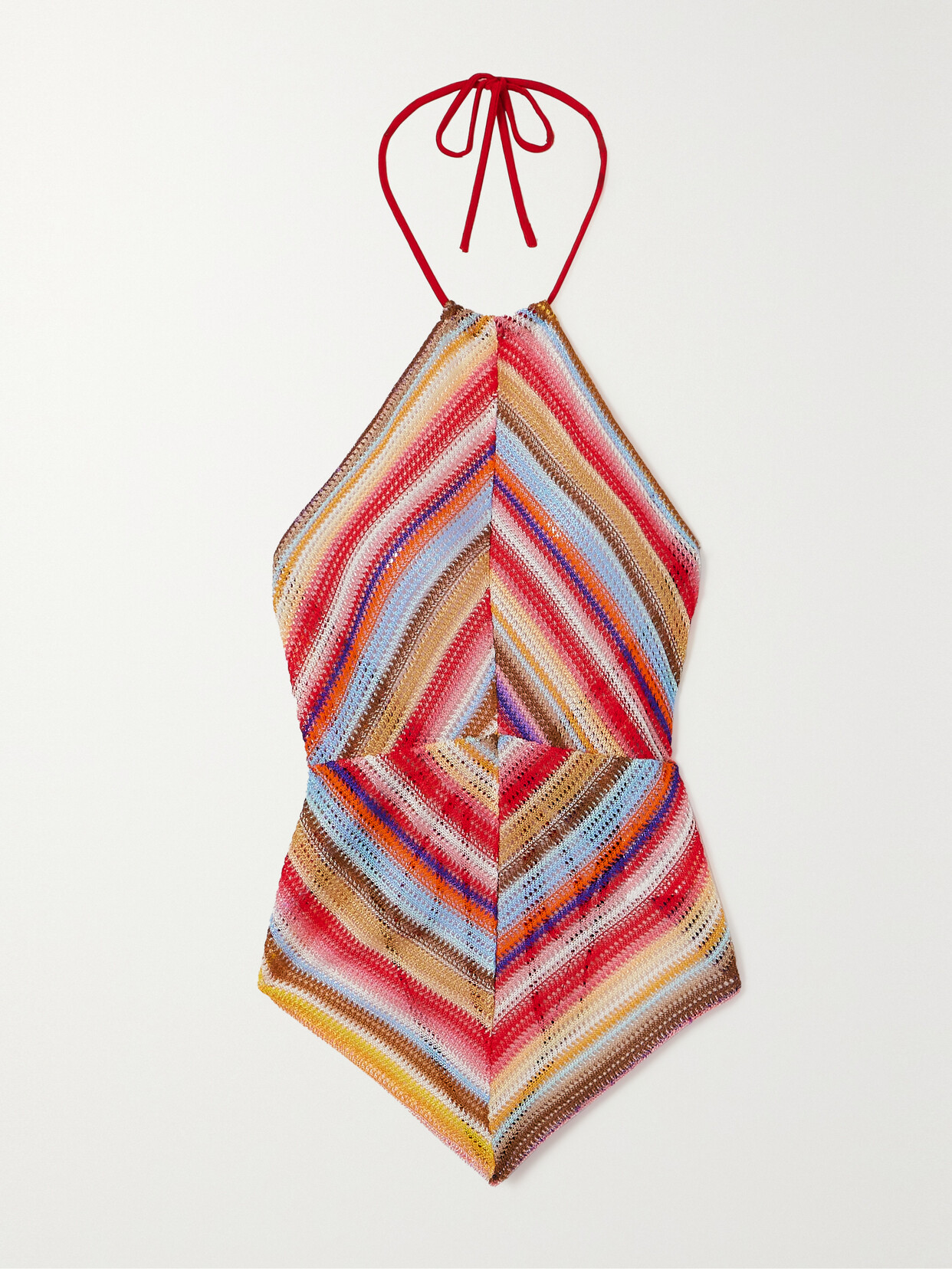 Missoni Striped Crochet-knit Halterneck Top - Multi