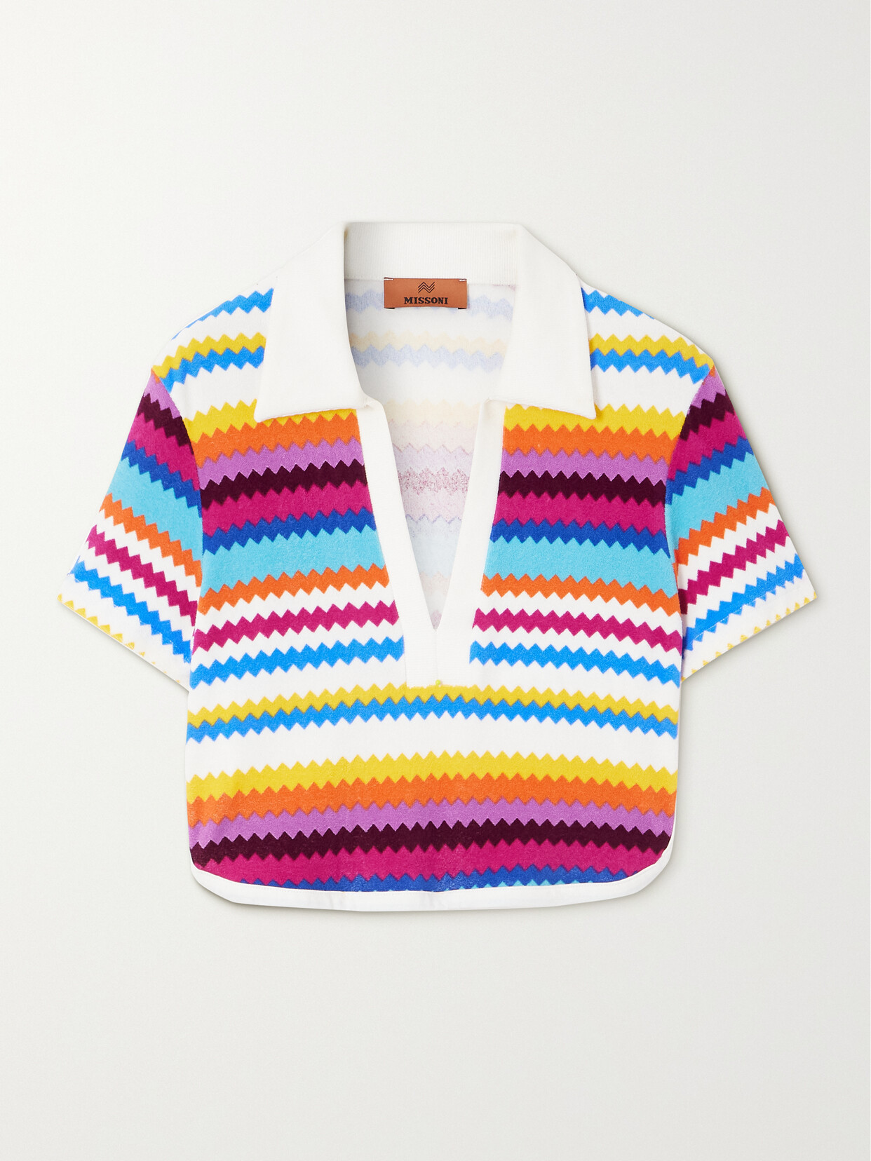 Missoni Mare Striped Cotton-blend Terry Polo Shirt - Multi