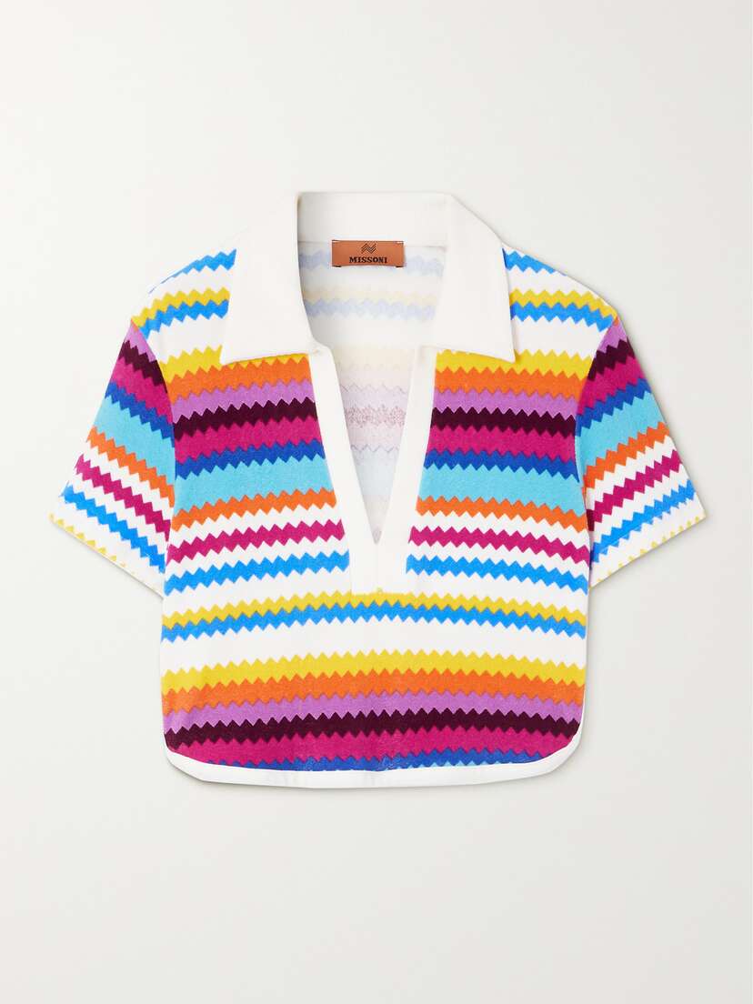Missoni Mare Striped Cotton-blend Terry Polo Shirt