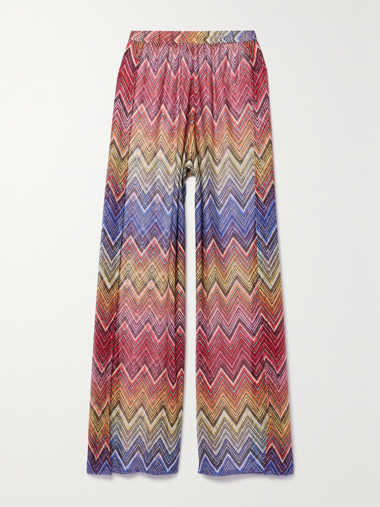 Missoni Mare Crochet-knit Wide-leg Trousers In Multi