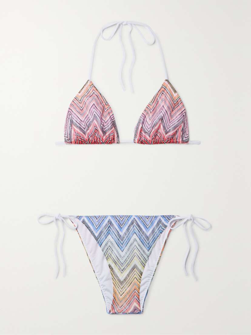 Missoni Mare Crochet-knit Triangle Halterneck Bikini