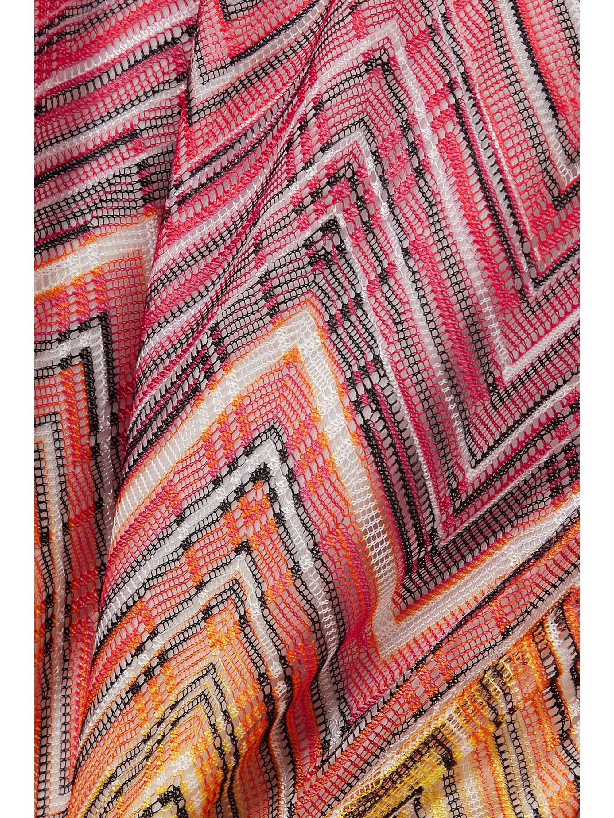 MISSONI Mare striped crochet-knit swimsuit