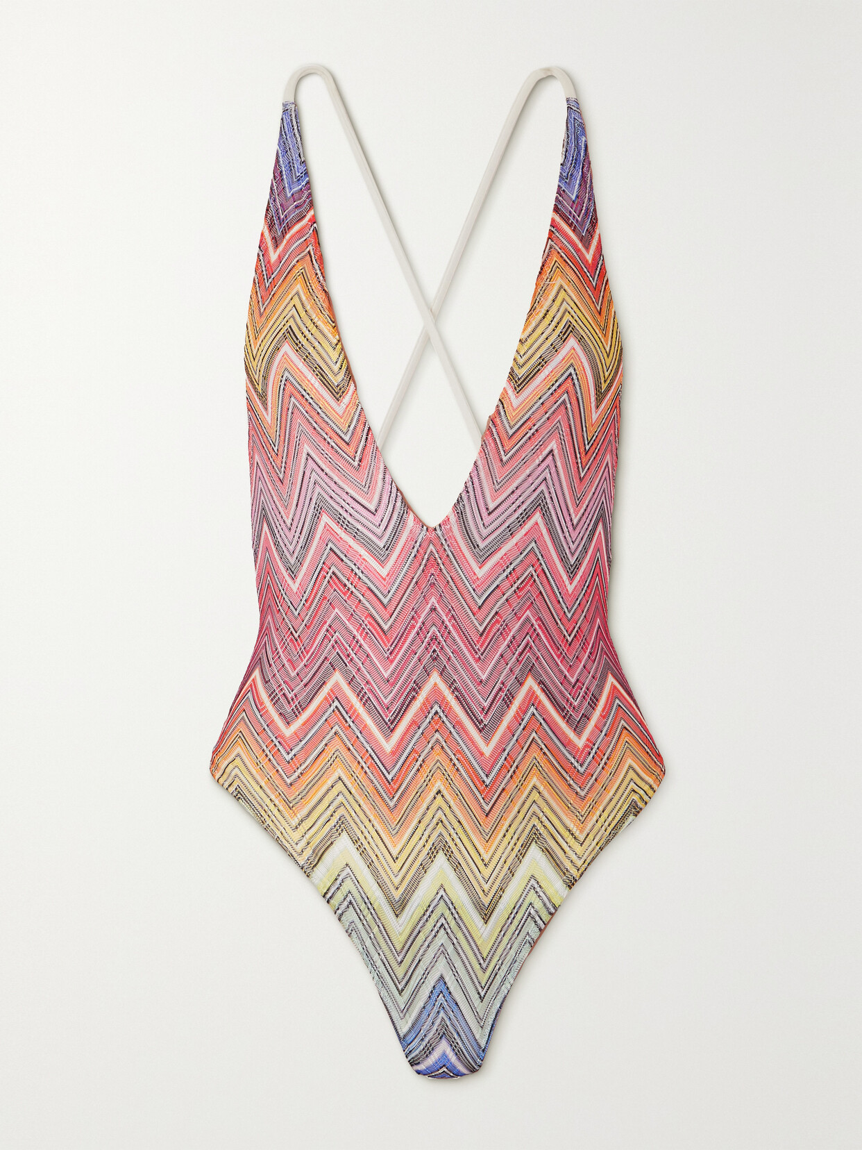 Missoni Mare Striped Crochet-knit Swimsuit - Multi