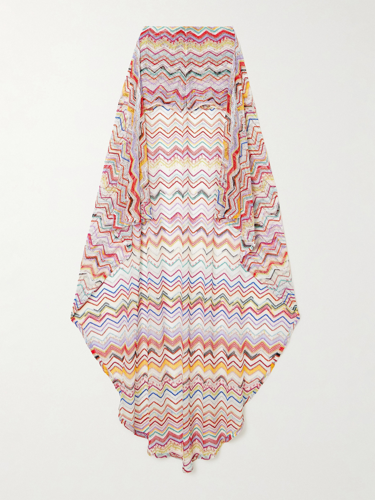 Missoni Layered Striped Metallic Crochet-knit Shorts - Multi