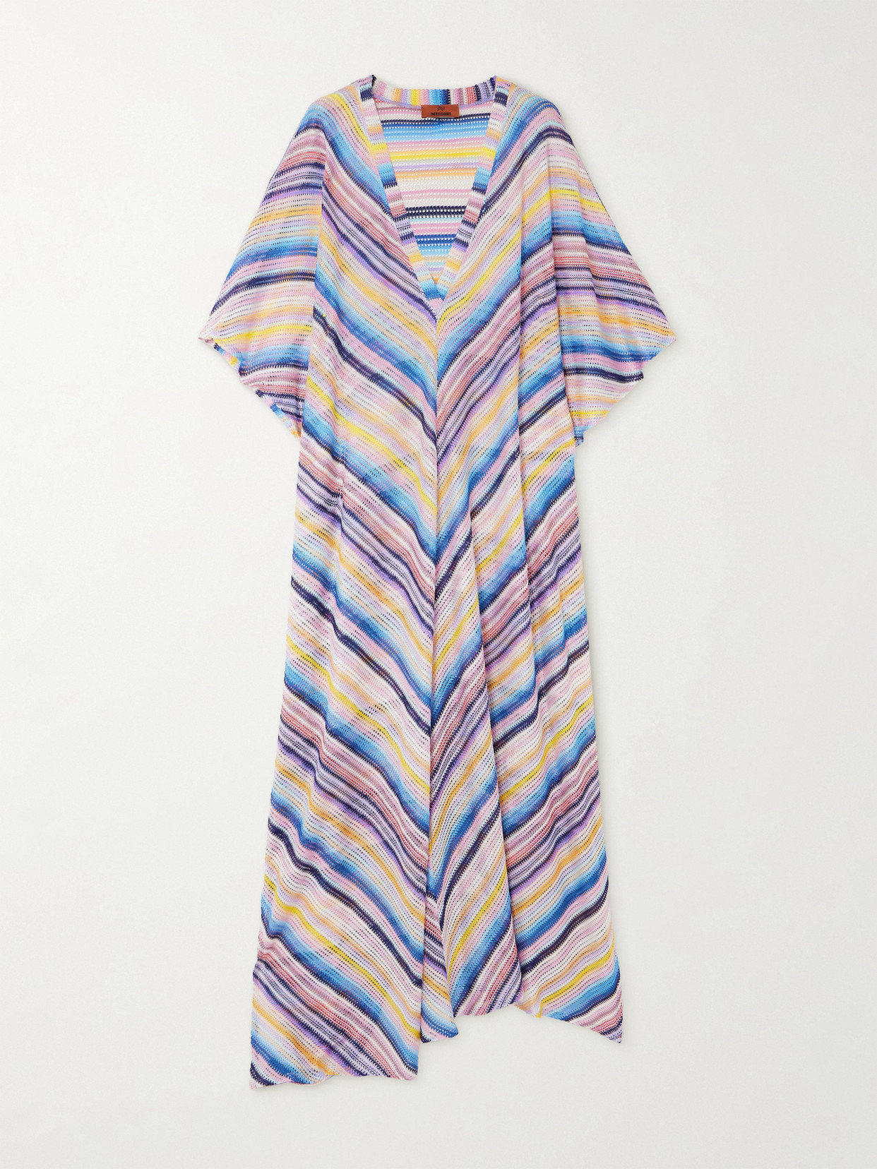 Missoni Mare Striped Crochet-knit Coverup - Blue