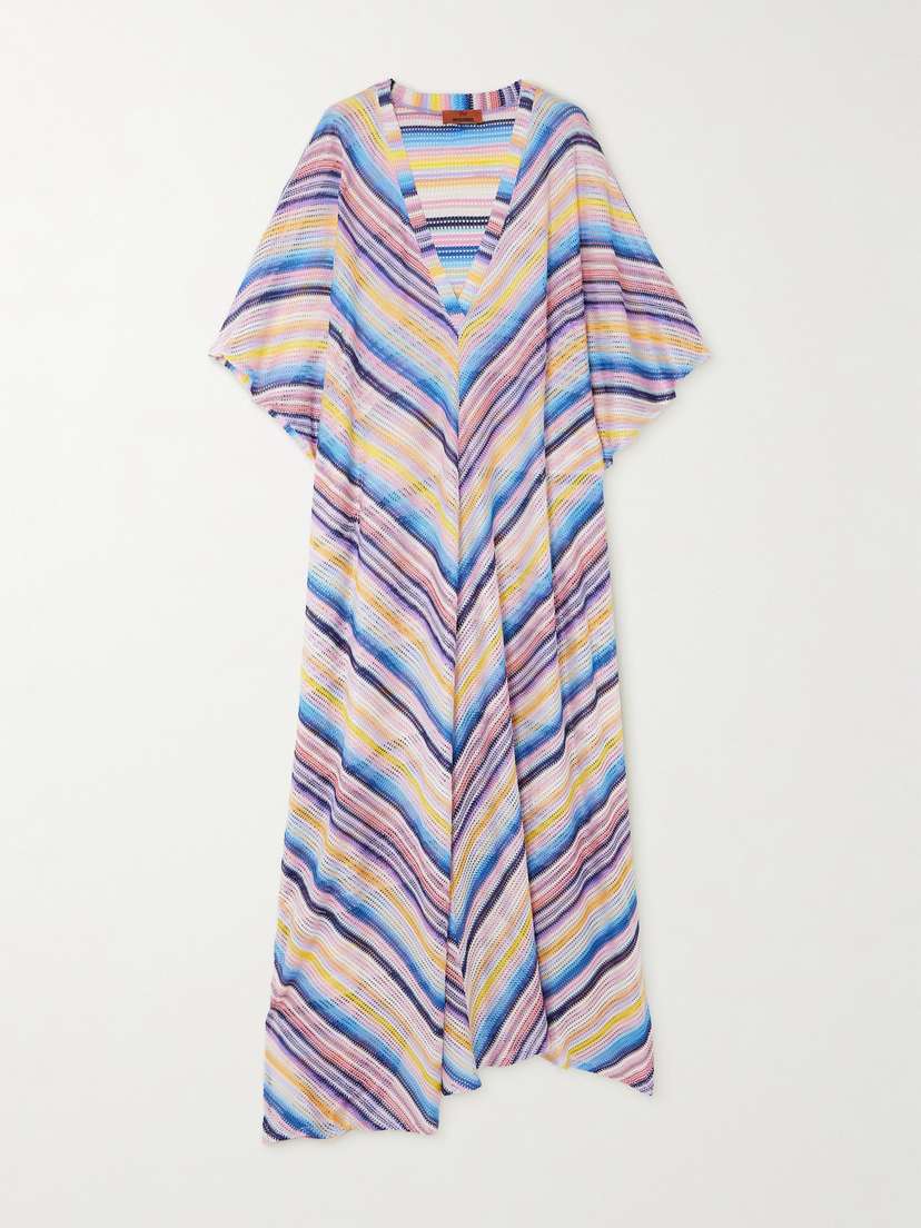 Missoni Mare Striped Crochet-knit Coverup