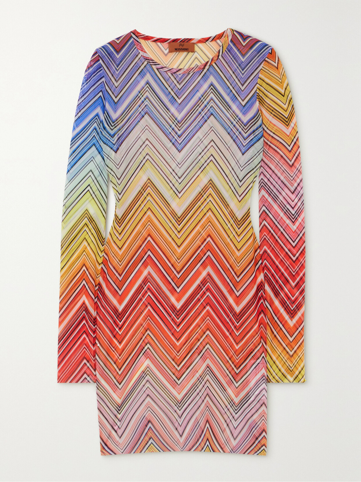 Missoni - Printed Stretch-mesh Mini Dress - Multi