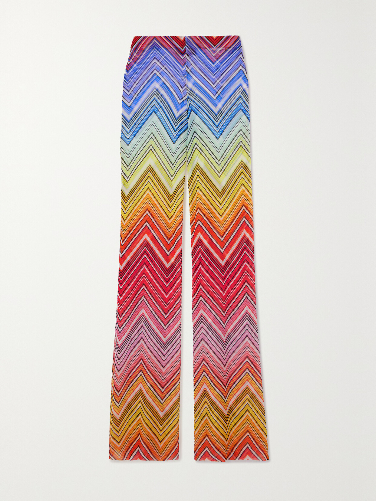 Missoni Mare Printed Stretch-tulle Flared Pants - Multi