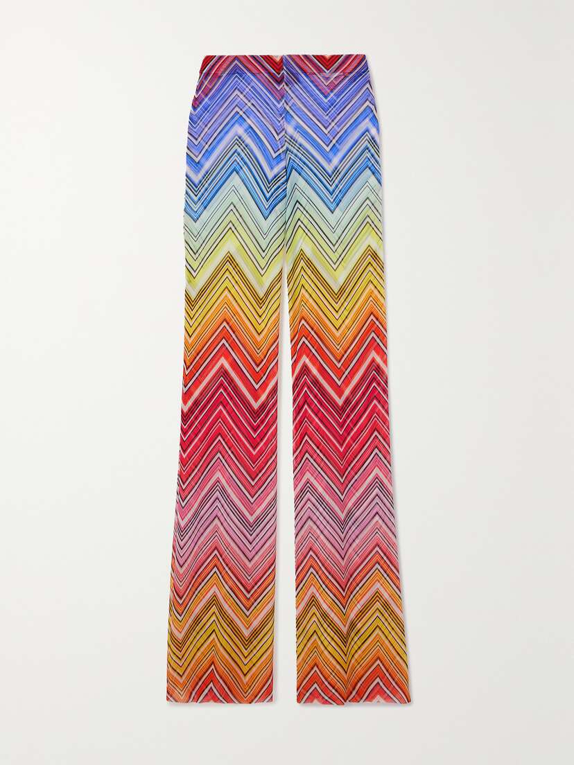 Missoni Mare Printed Stretch-tulle Flared Pants