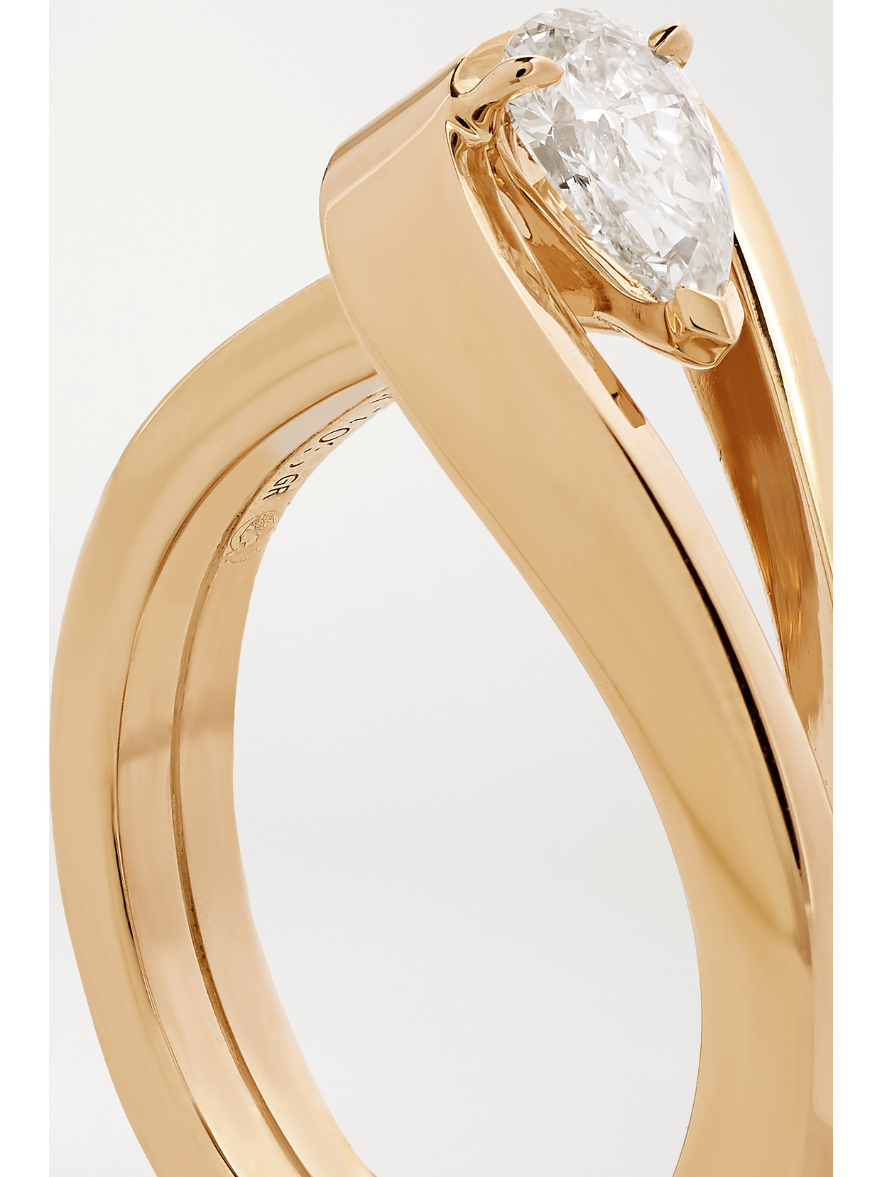 Shop Repossi Serti Inversé 18-karat Rose Gold Diamond Ring