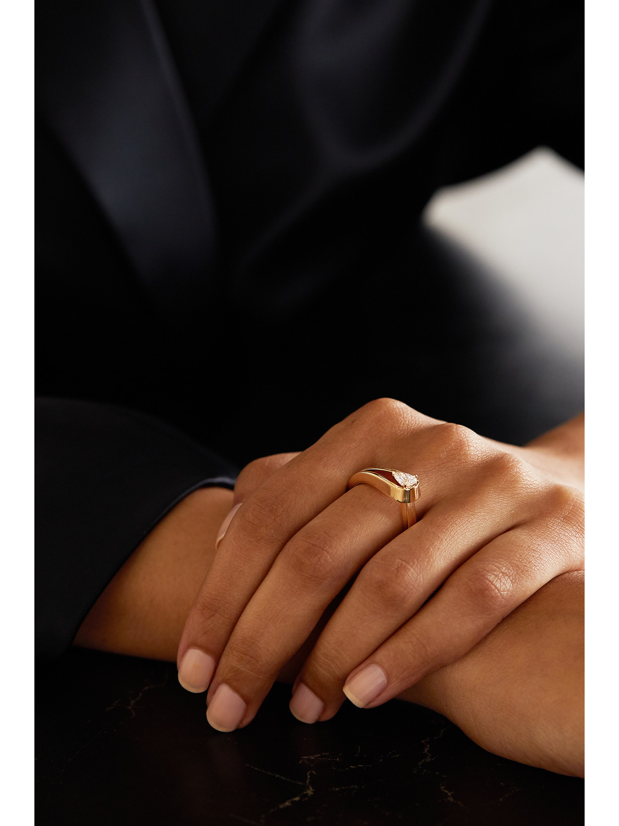 Repossi Serti Inversé 18-karat Rose Gold Diamond Ring In Gold