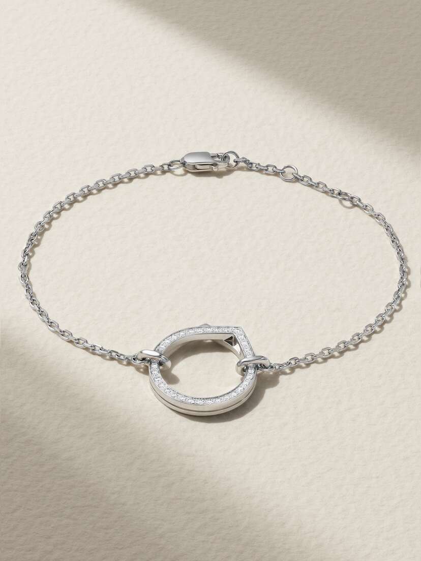 Repossi Antifer 18-karat White Gold Diamond Bracelet