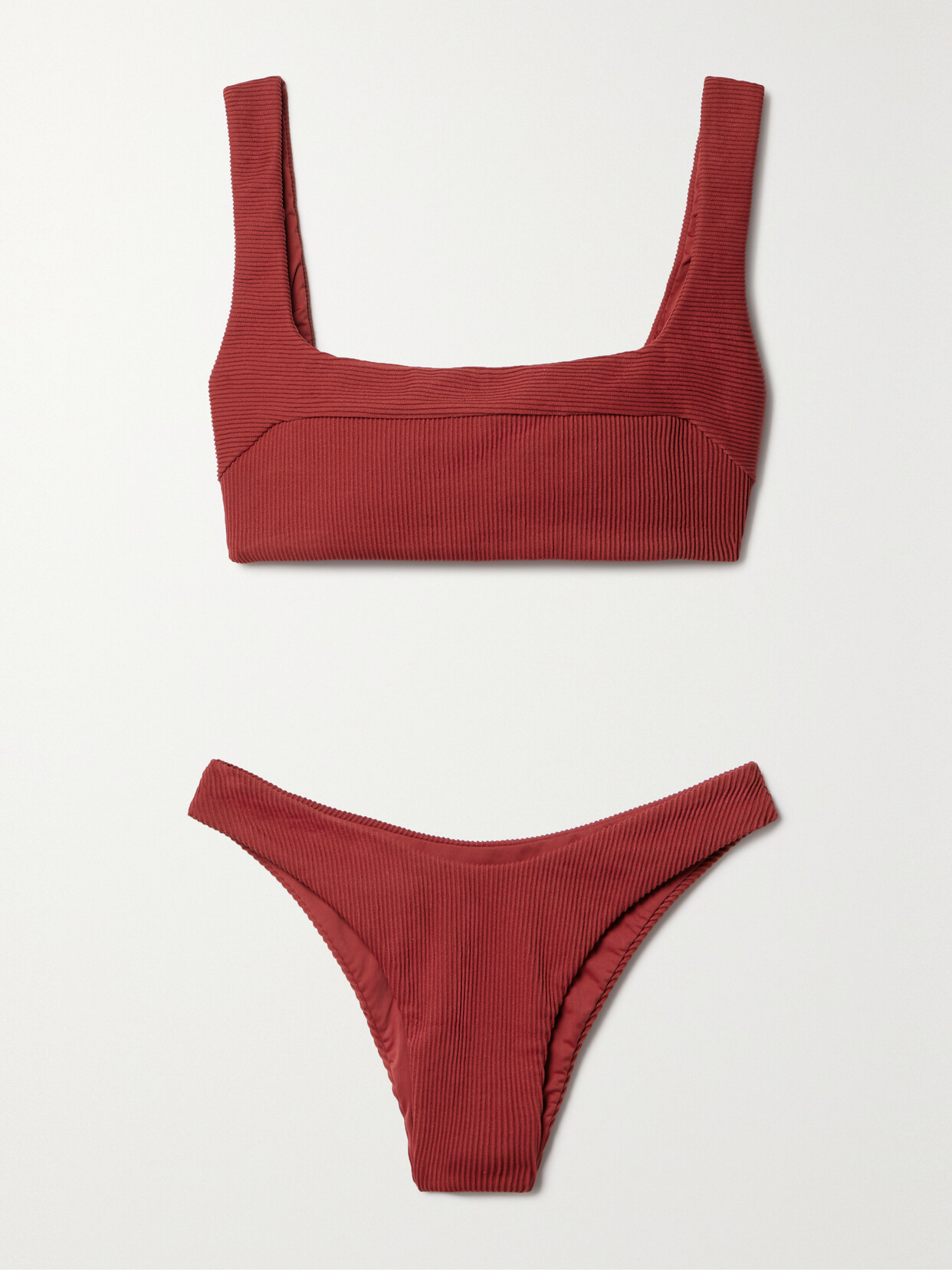 Haight + Net Sustain Gabi And Laila Ribbed Bikini - Red