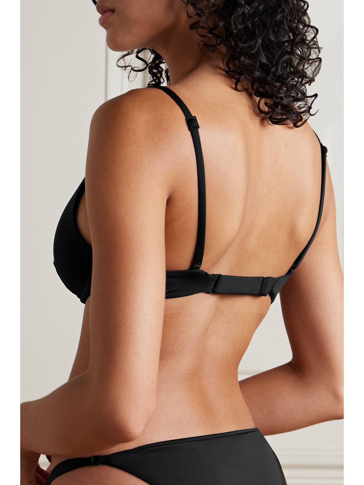 Shop Haight + Net Sustain + Tina Kunakey Tina Stretch Bikini Top In Black