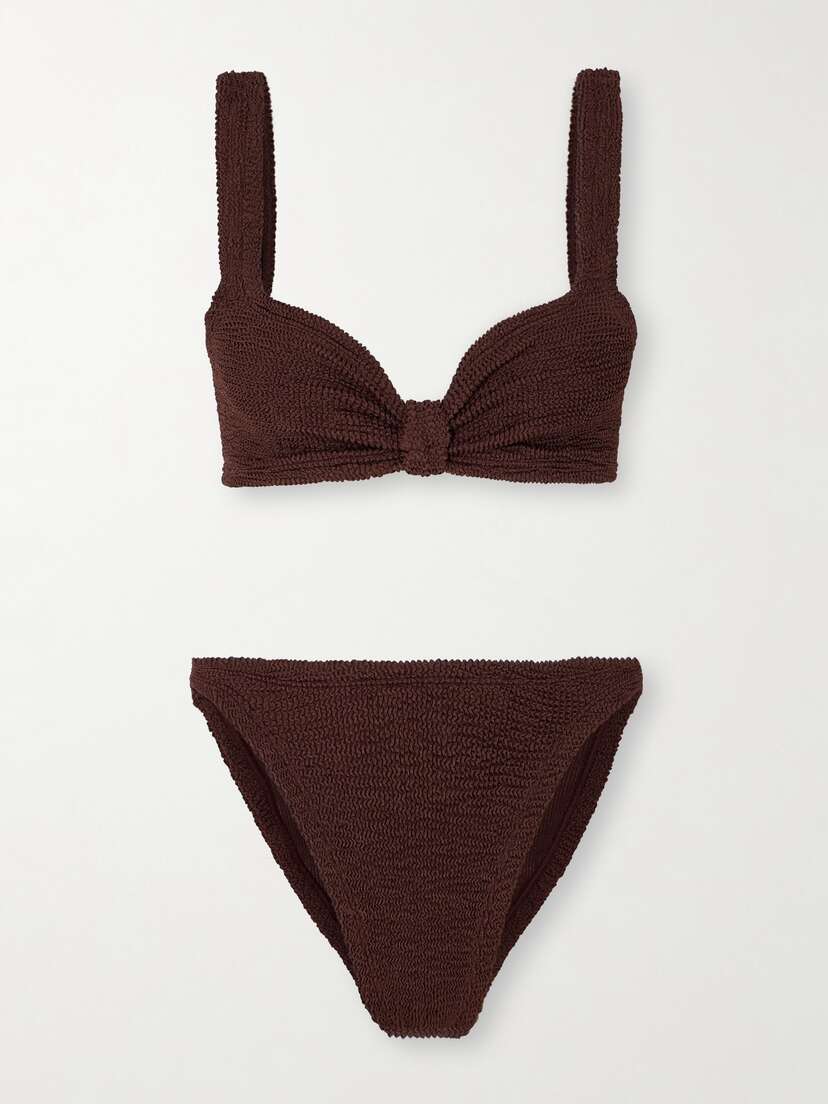 Hunza G Bonnie Metallic Seersucker Bikini