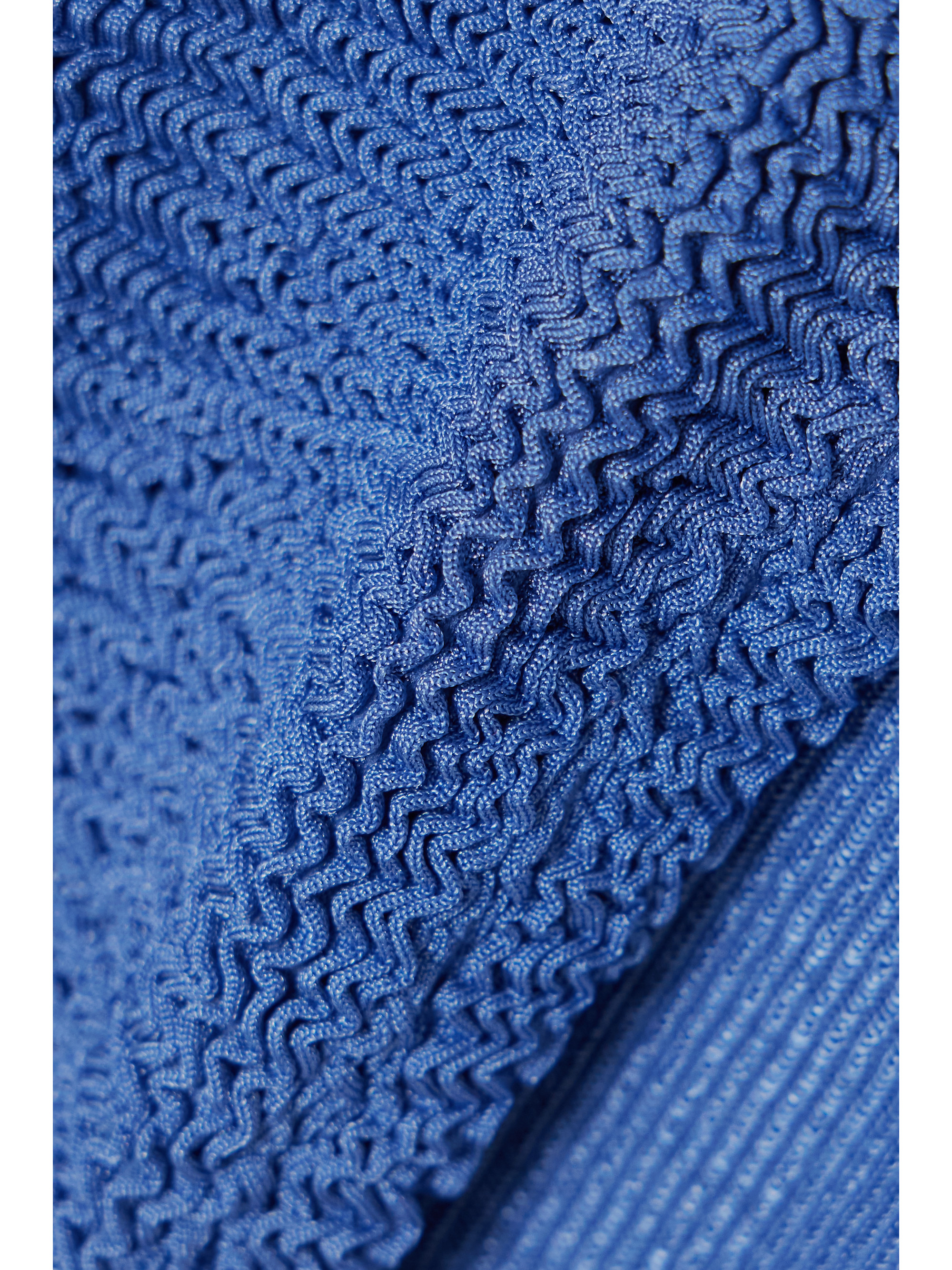 Hunza G Juno twist-front metallic seersucker bikini