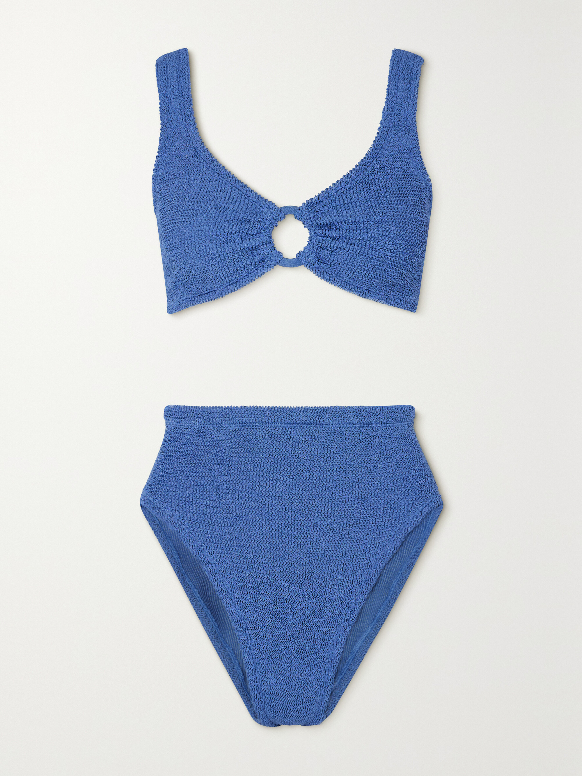 Hunza G Nadine metallic seersucker bikini thumbnail