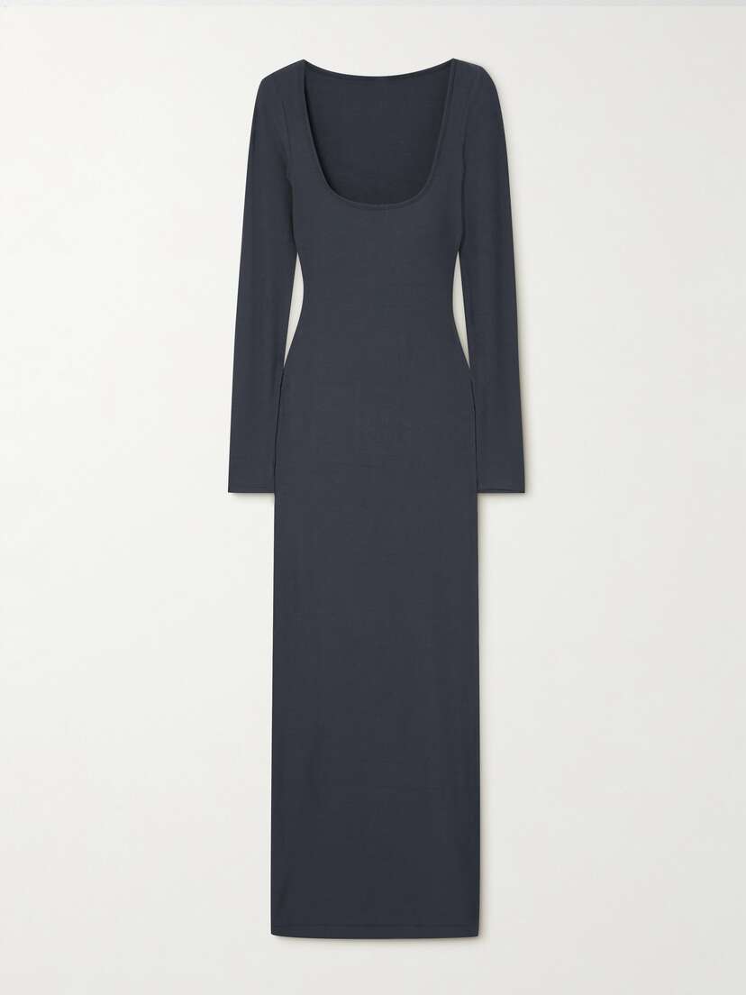 Skims Soft Lounge Long Sleeve Dress - Graphite
