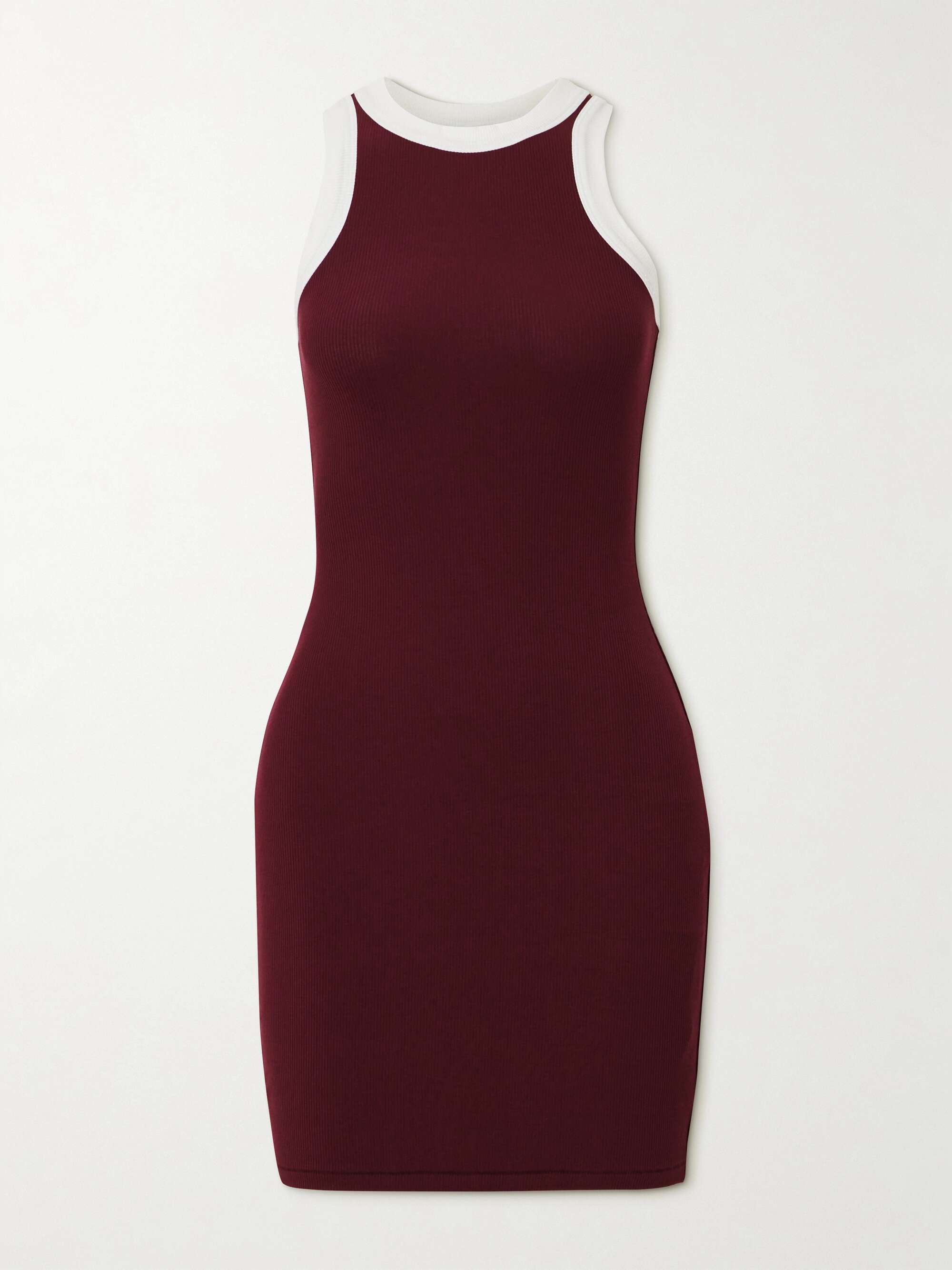 SKIMS Soft Lounge Ringer Tank Mini Dress - Maroon