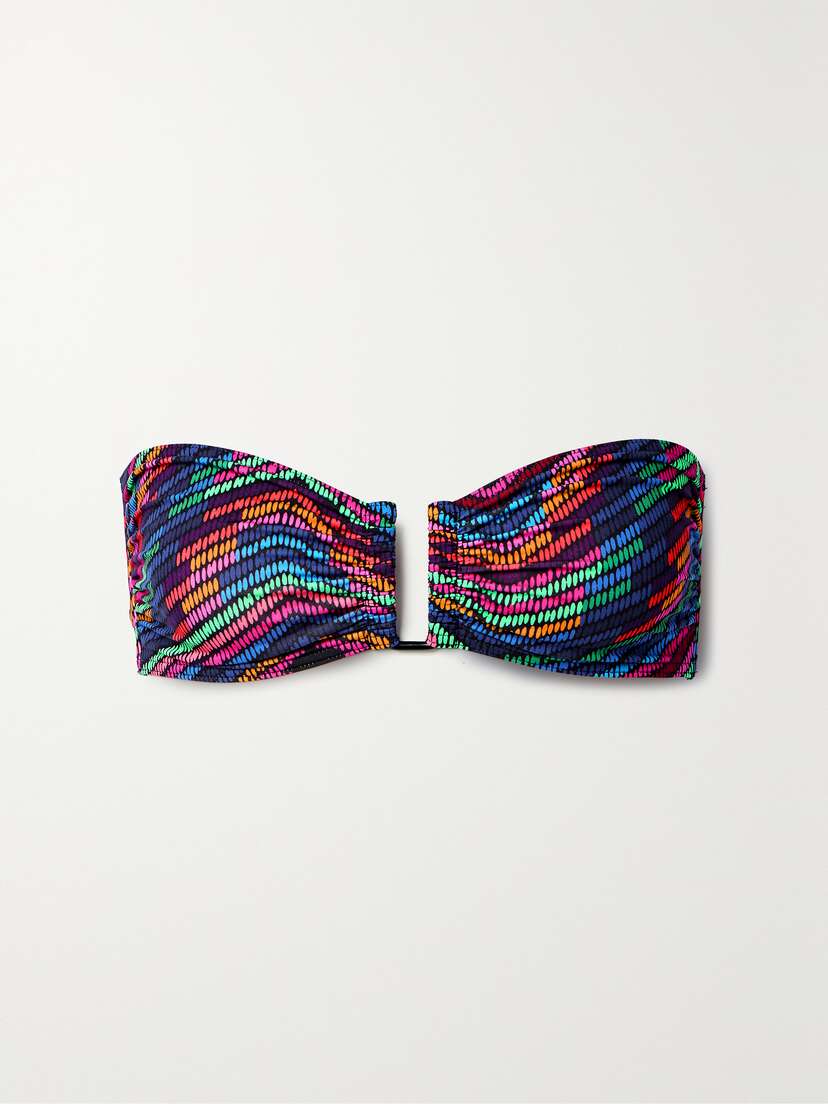 Eres Illusion Printed Bandeau Bikini Top