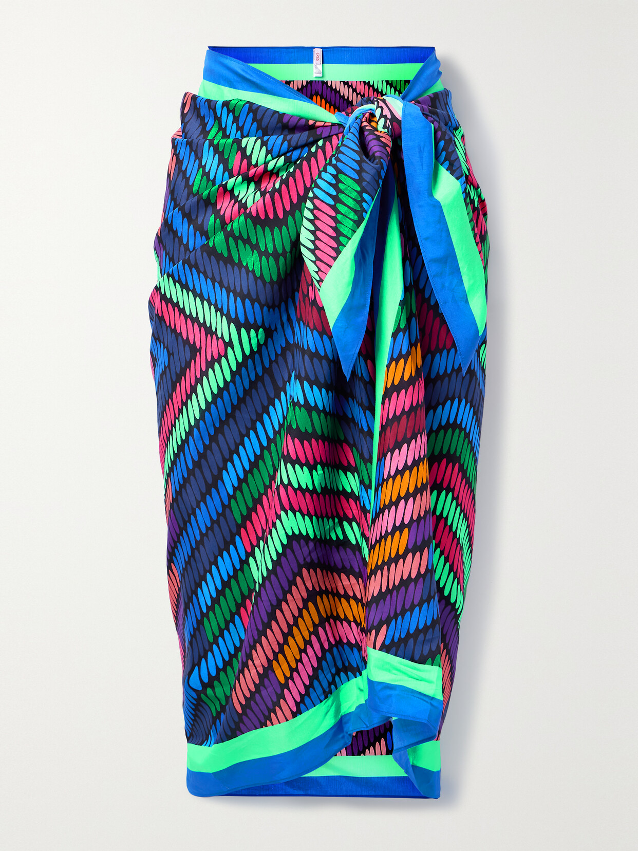 Eres Crystal Printed Cotton And Silk-blend Voile Pareo