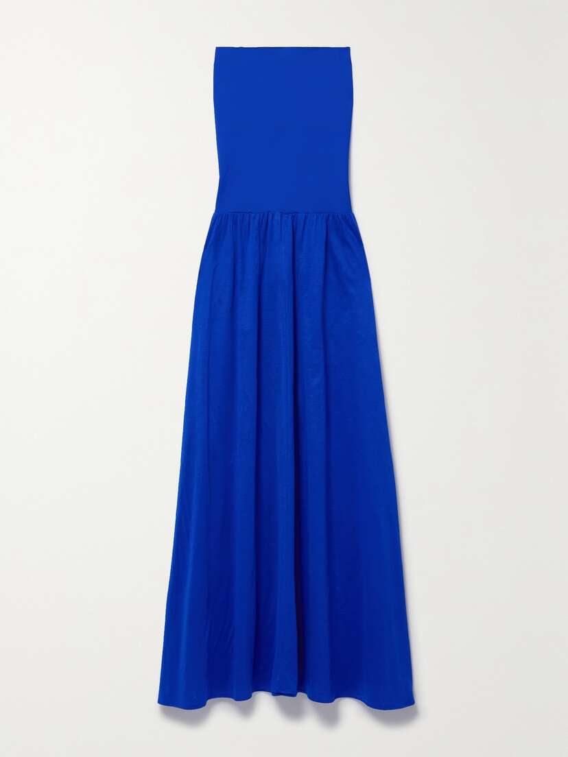 Eres Ankara Strapless Cotton-jersey Maxi Dress